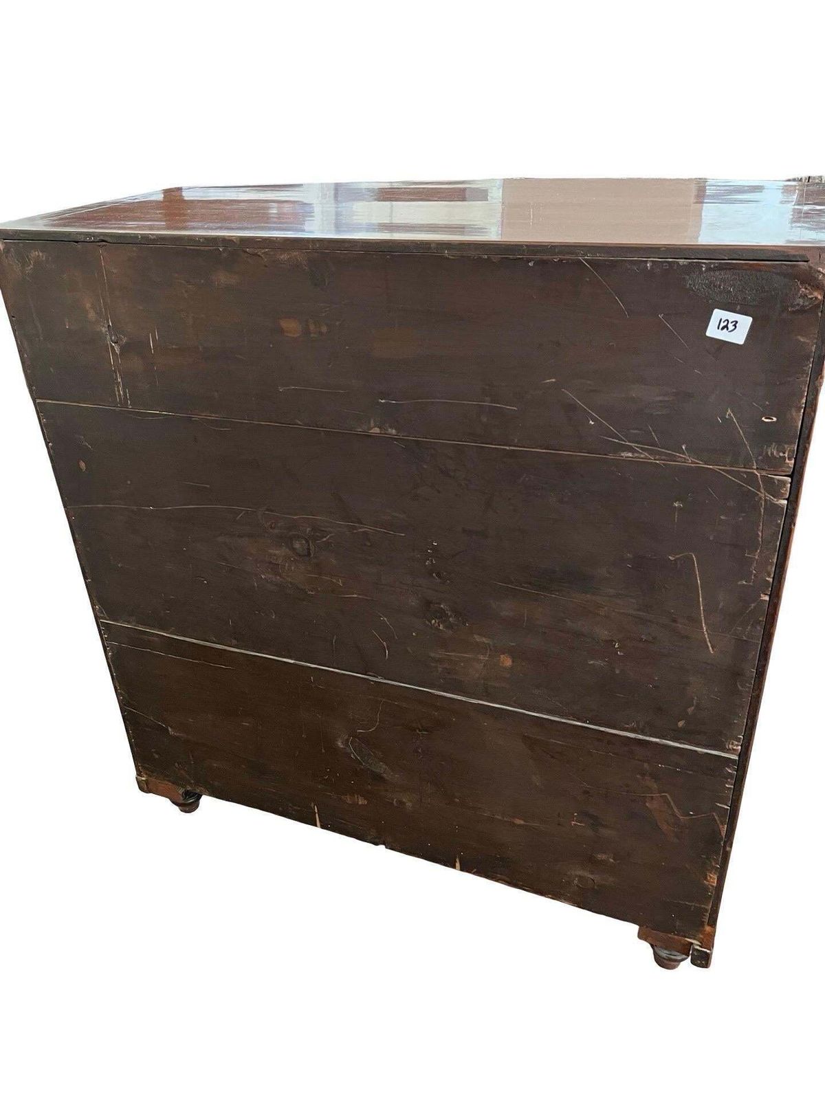 Victorian Mahogany Bow Front Chest Of Drawers, Ca. 1860 photo for sale