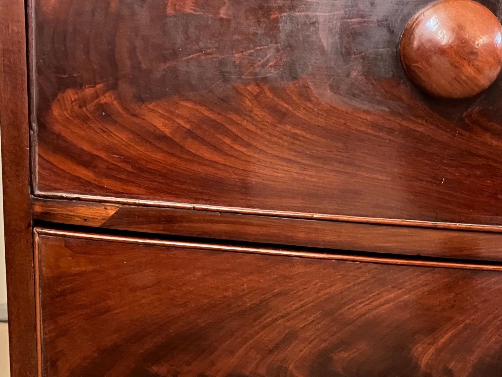 Victorian Mahogany Bow Front Chest Of Drawers, Ca. 1860 photo buy