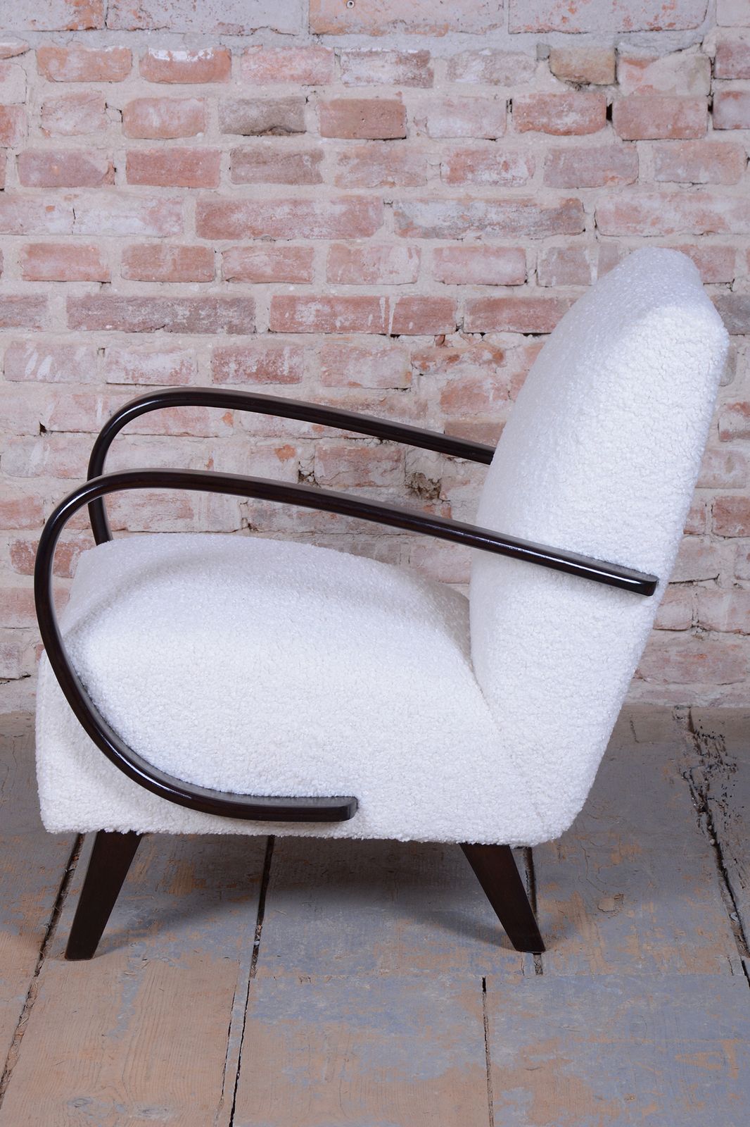 Restored Art Deco Armchairs, By J. Halabala, Up Závody, Model C, Czech, 1940s photo for sale