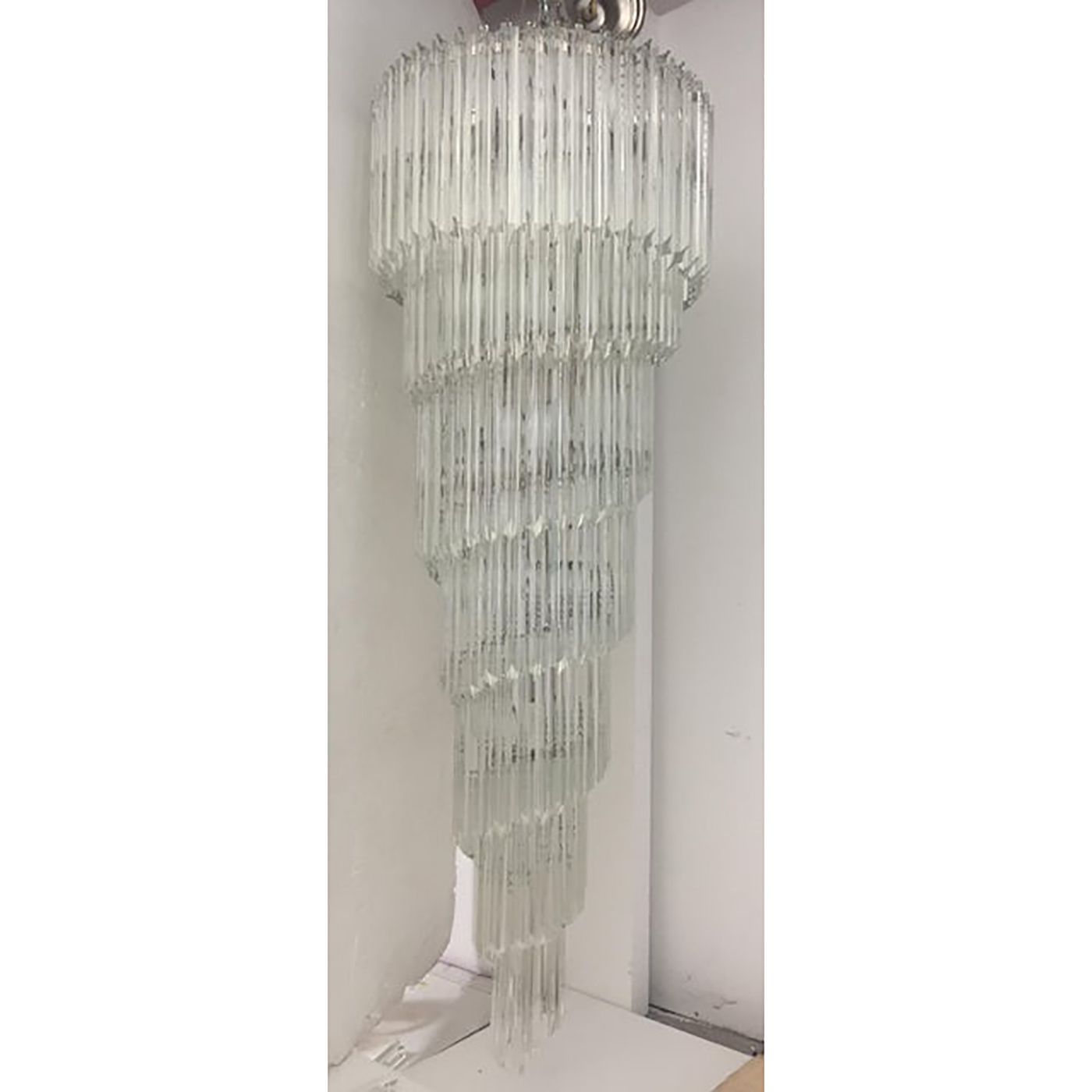 Murano Glass Sputnik Quadriedro Spyral Italian Chandelier photo Lighting