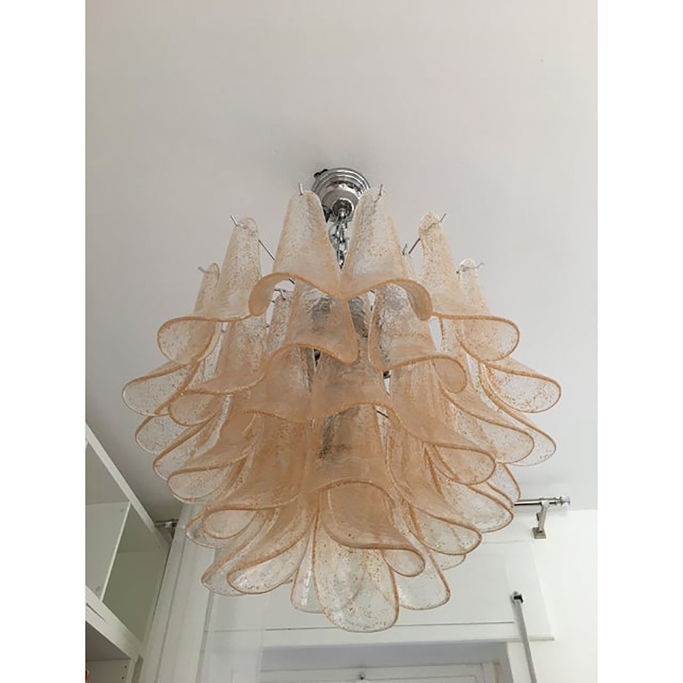 Italian Gold Selle Murano Glass Venini Style Chandelier photo furniture