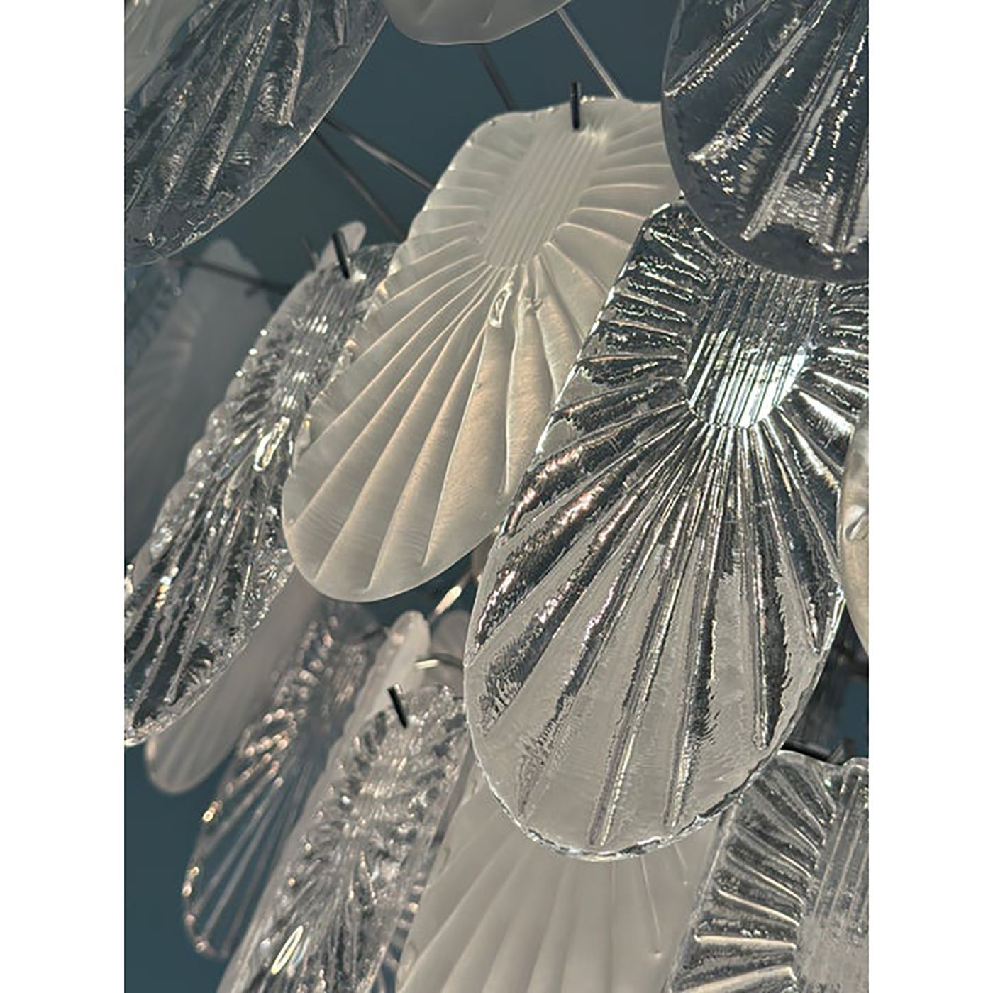 Art Deco Murano Style Chandelier Clear And Frosted Italian Sputnik Art photo furniture