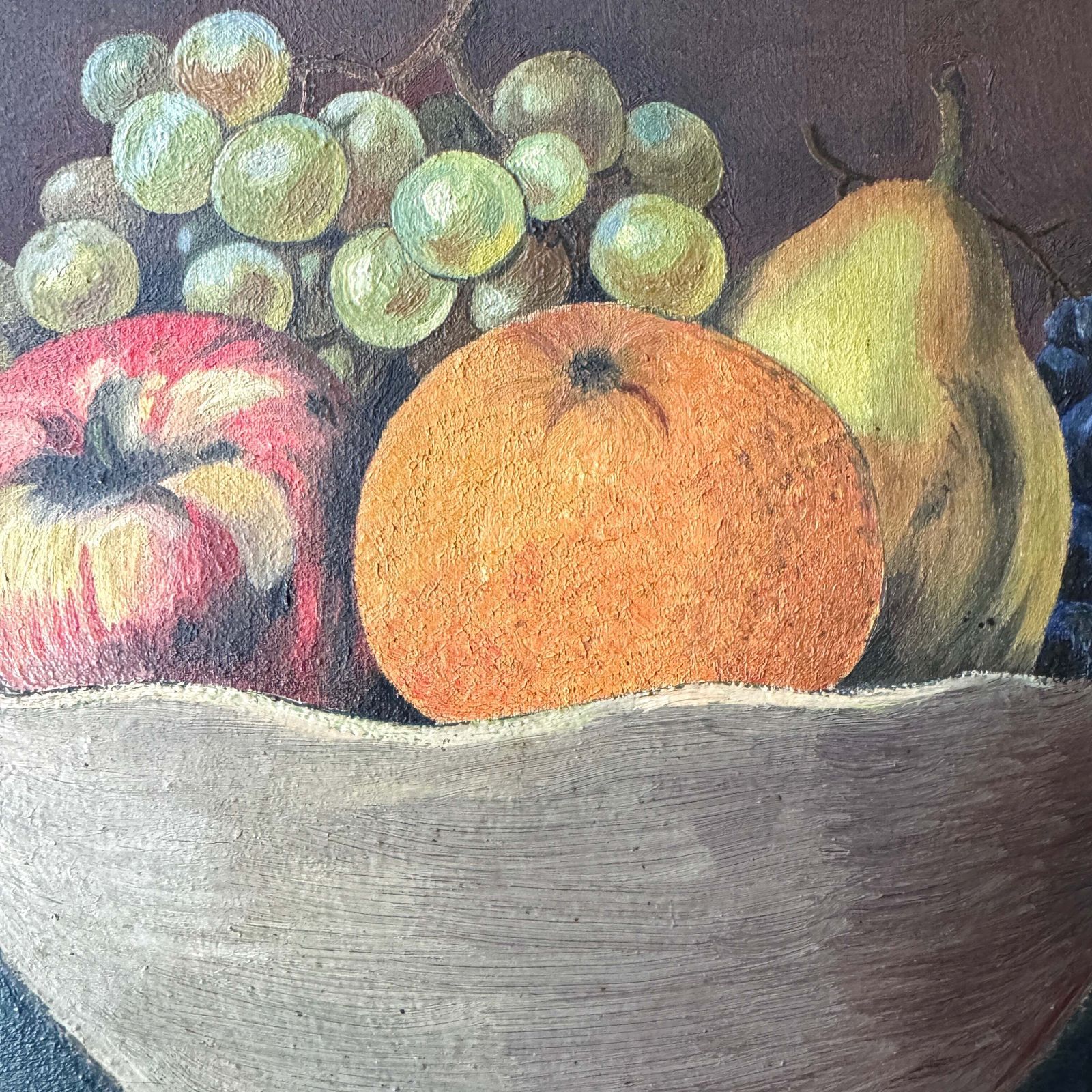Ceramic Rest. Vintage Swedish Still Life Oil Painting. photo furniture