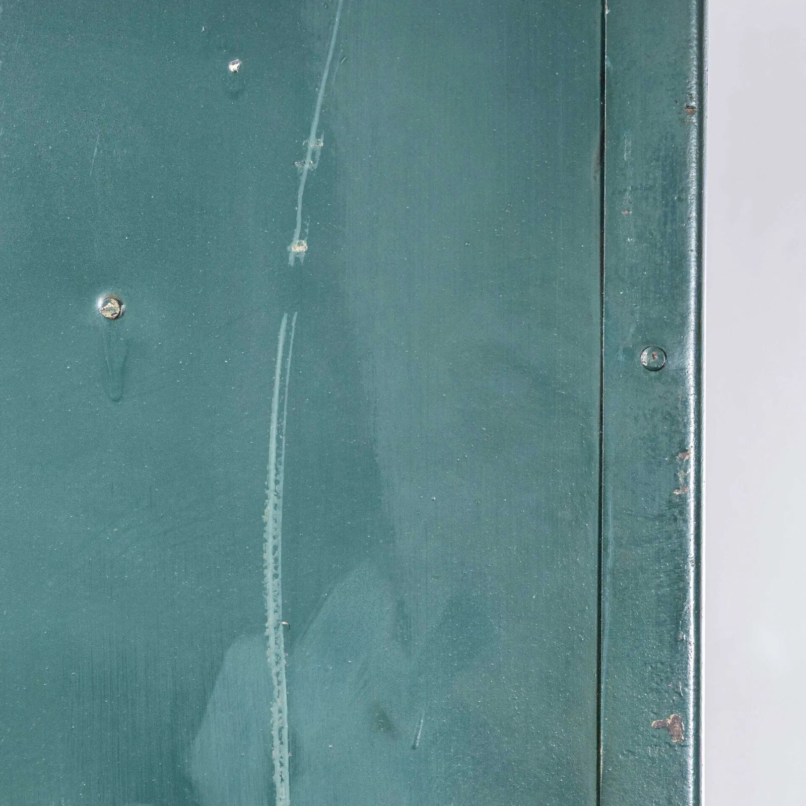photo for sale 1920’s French Industrial Metal Cabinet Dark Green – Twenty Seven Klappets