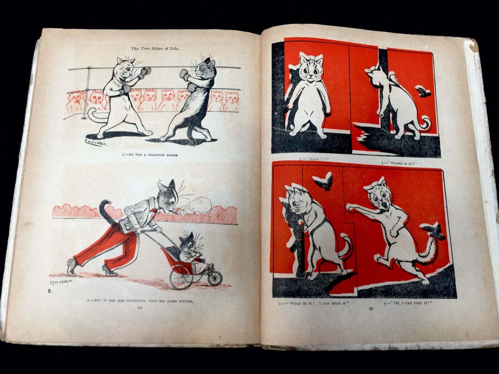 photo furniture Antique Louis Wain's (Artist) Original Annual Book From 1921 / Art Deco