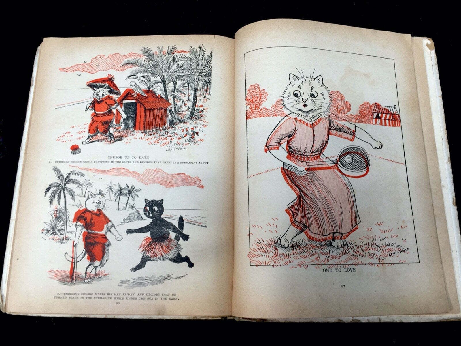 photo for sale Antique Louis Wain's (Artist) Original Annual Book From 1921 / Art Deco