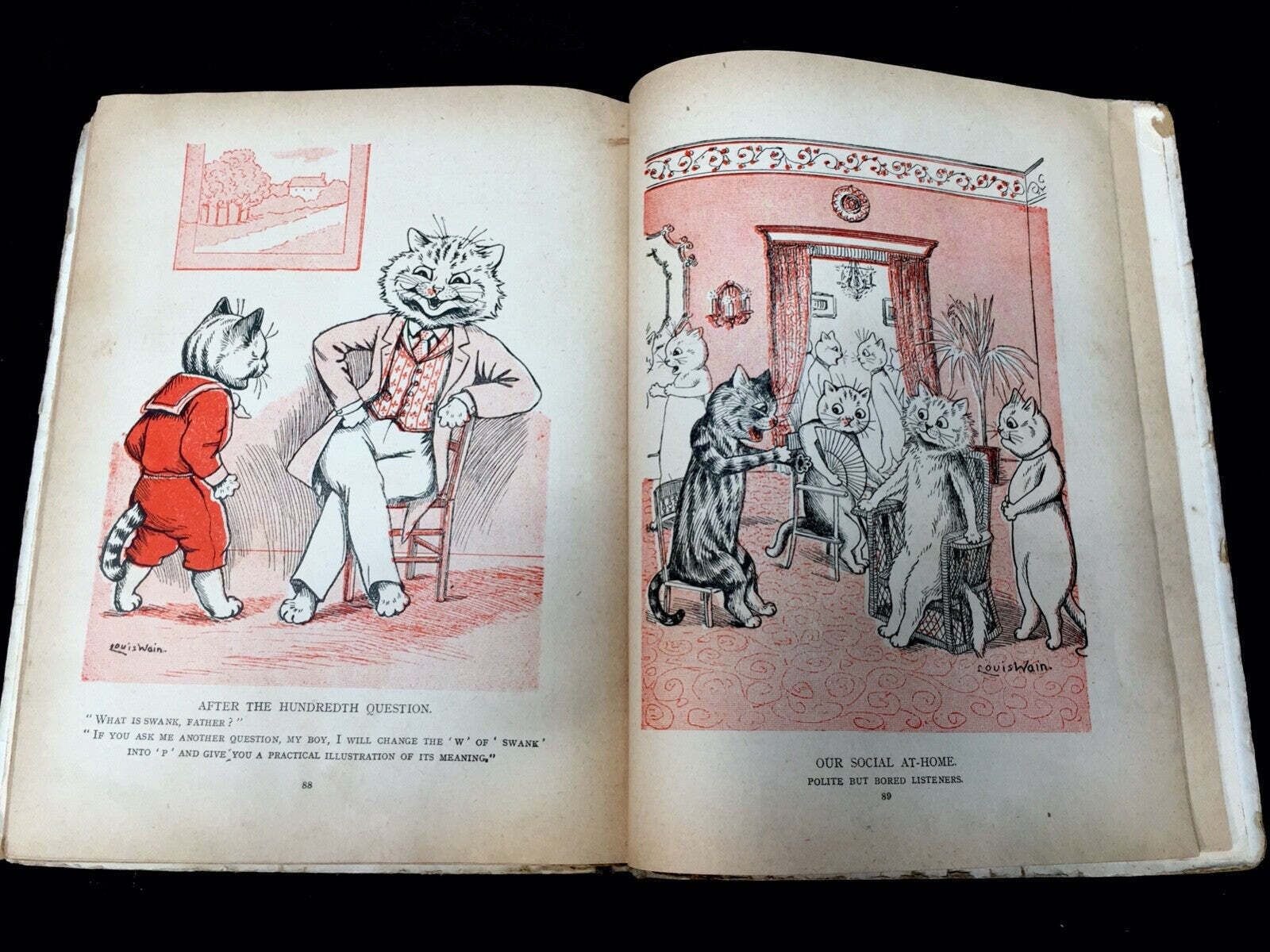 Home Decor Antique Louis Wain's (Artist) Original Annual Book From 1921 / Art Deco photo