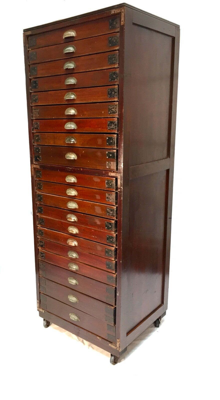 Antique Very Large Wooden Museum Collectors Specimen Cabinet / Chest Of Drawers photo furniture