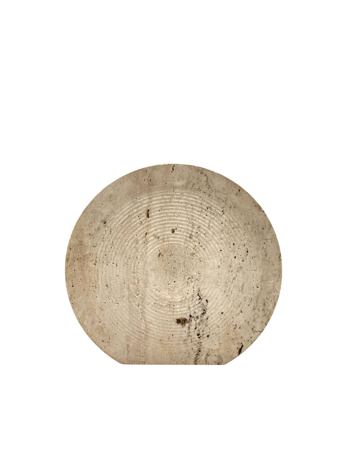 Mid Century Modern Travertine Solifleur Vase, Cerri Nestore, Italy, 1970s photo vintage