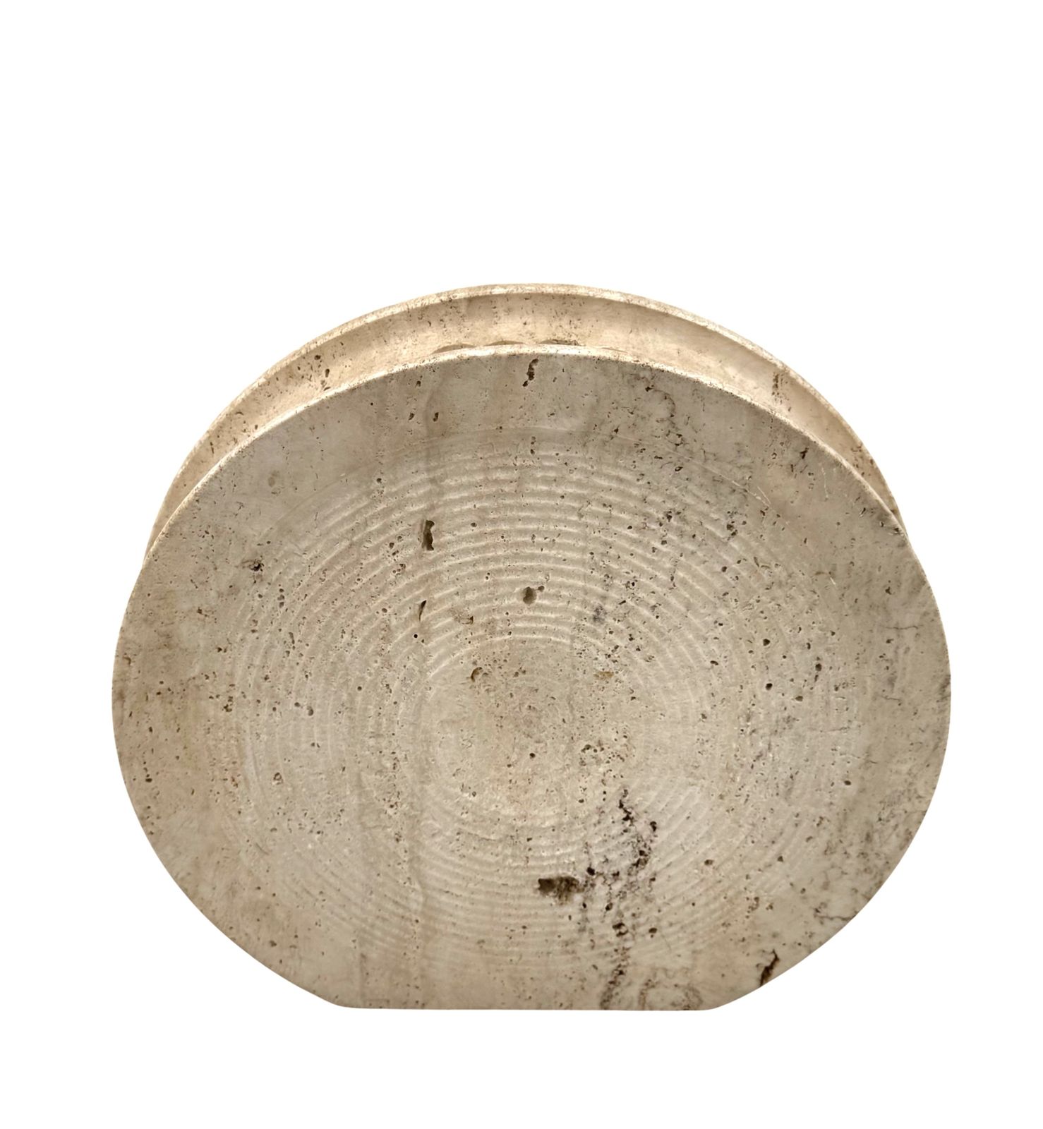 photo for sale Mid Century Modern Travertine Solifleur Vase, Cerri Nestore, Italy, 1970s