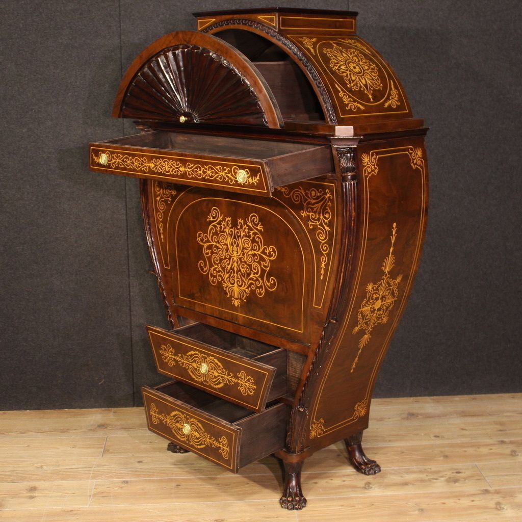 4300.0 Great Austrian Biedermeier Style Inlaid Secretaire photo