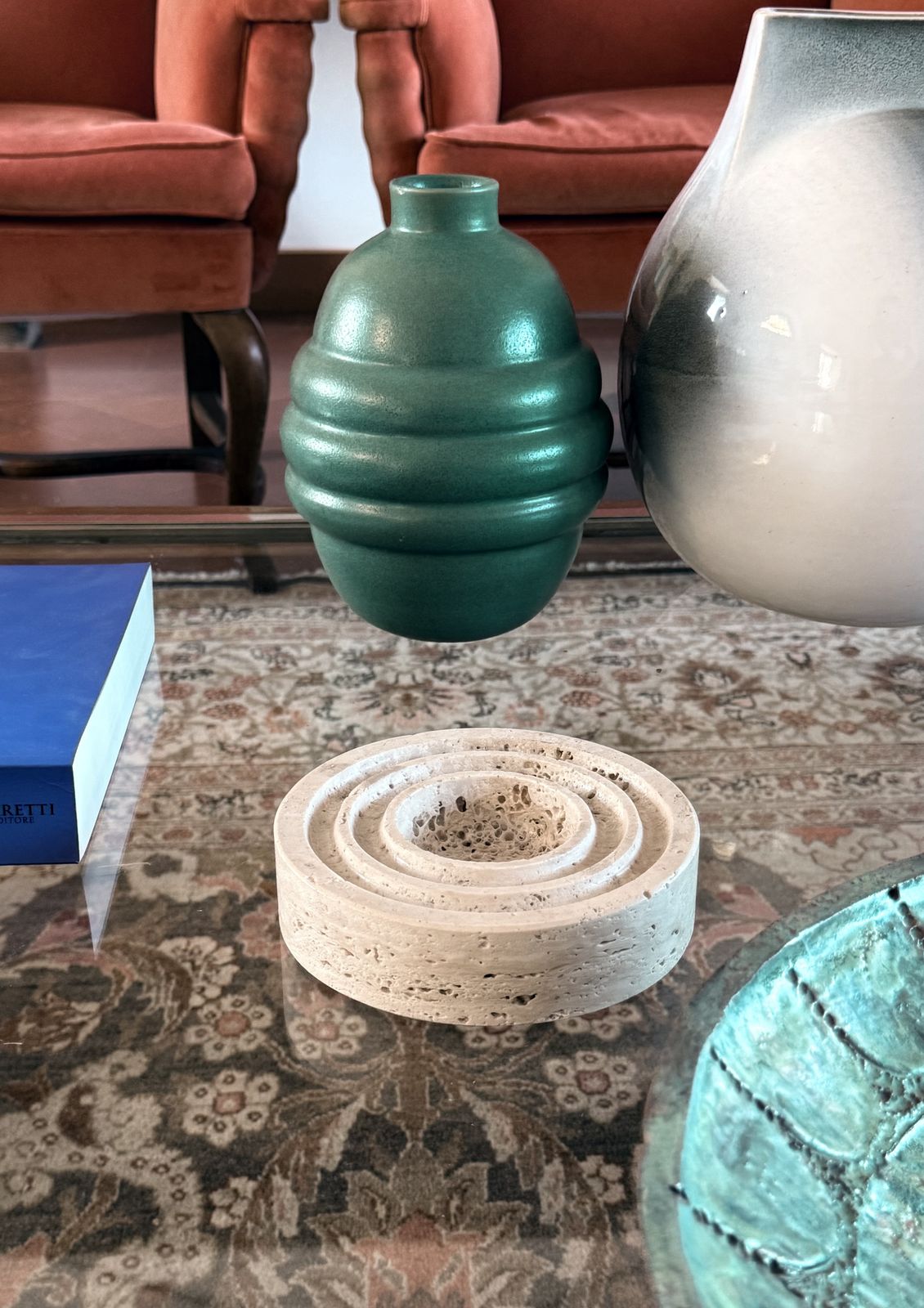 Travertine Vide Poche / Ashtray, Cerri Nestore, Italy, 1970s photo buy