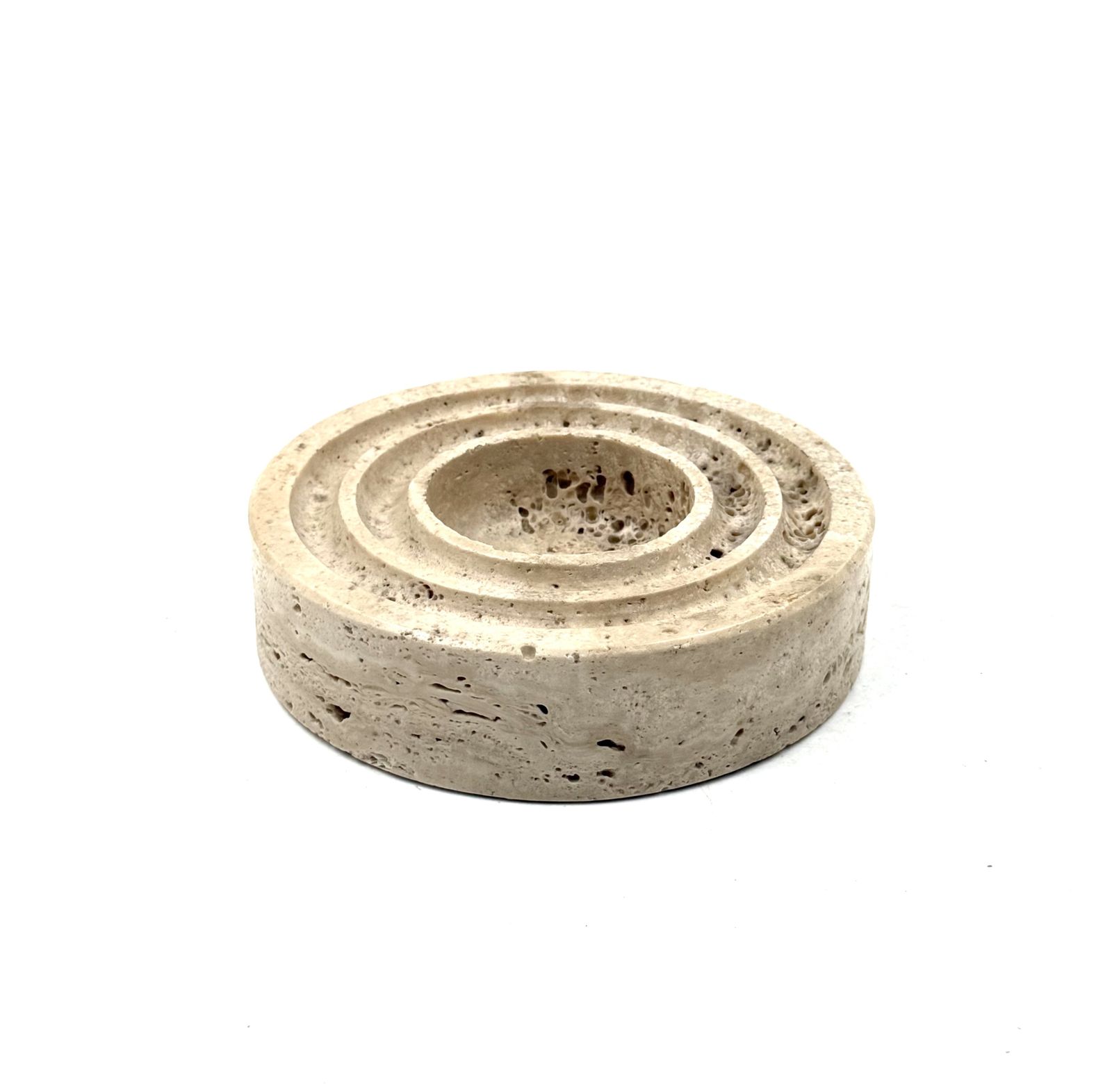 photo furniture Travertine Vide Poche / Ashtray, Cerri Nestore, Italy, 1970s