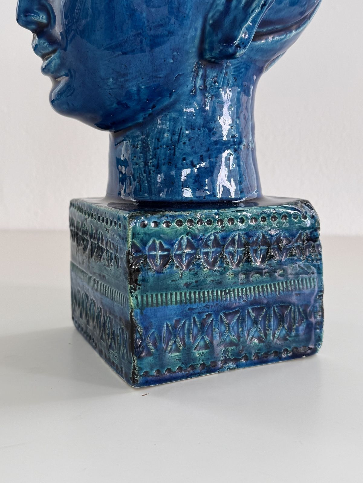Aldo Londi For Bitossi Kwan Yin Buddha Rimini Blu, Italy, 1970s photo 1580.0
