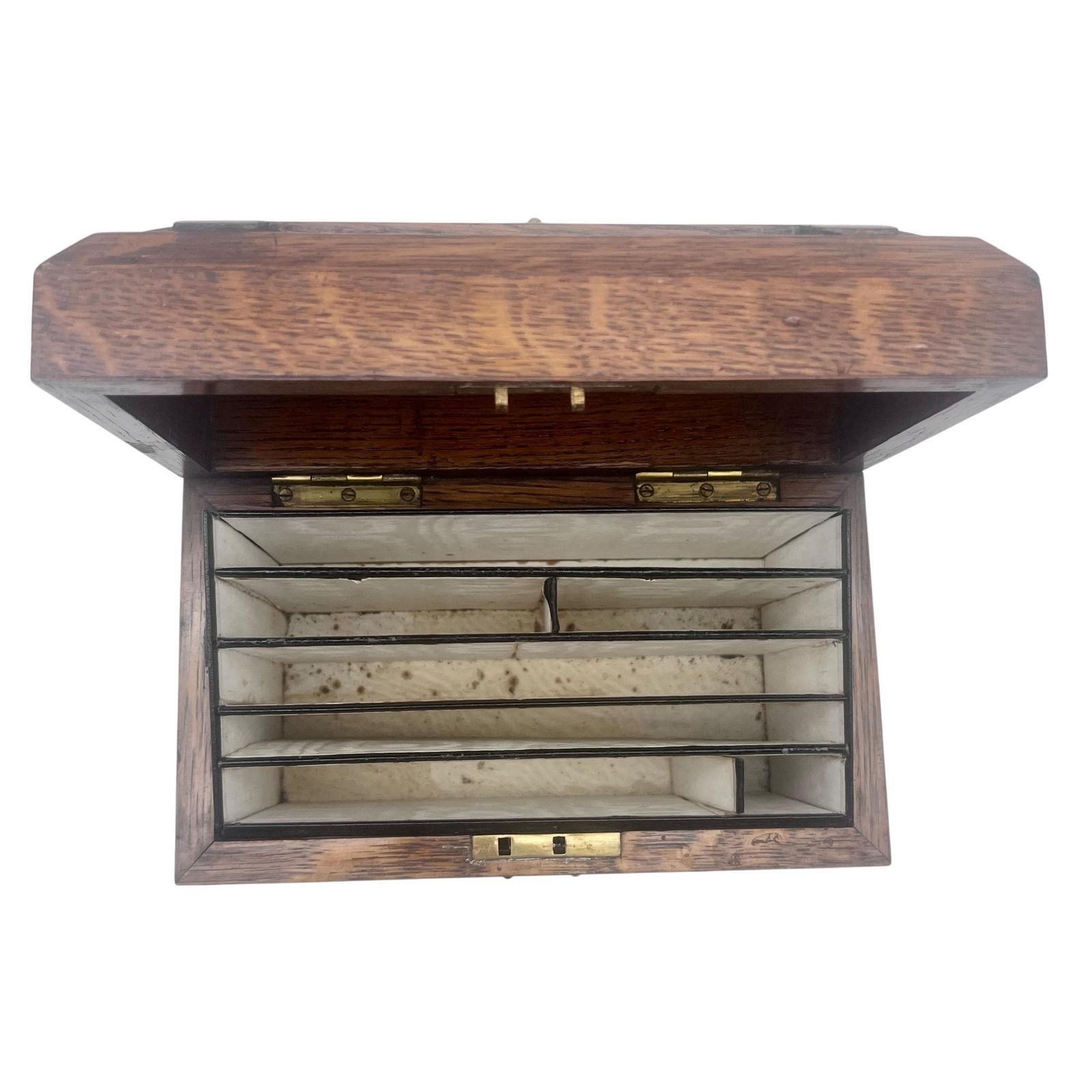 Antique Oak Desk Tidy With Key   Letter Rack   Study Decor   Office Decor   Treen   Home Decor photo for sale