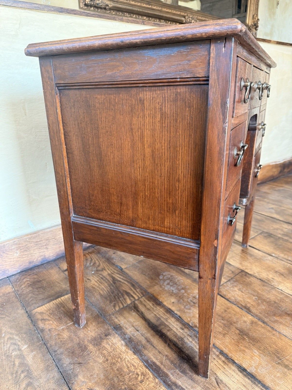 photo furniture Original Antique Oak Rustic Small Georgian Period Office  Writers Desk