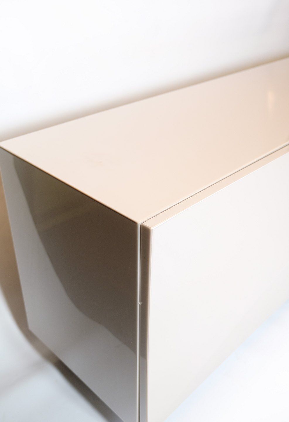 Speed ​​Up Sideboard Model Speed ​​Up In High Gloss Grey Painted & Steel Base By Sacha Lakic  For Roche Bobois Paris photo for sale
