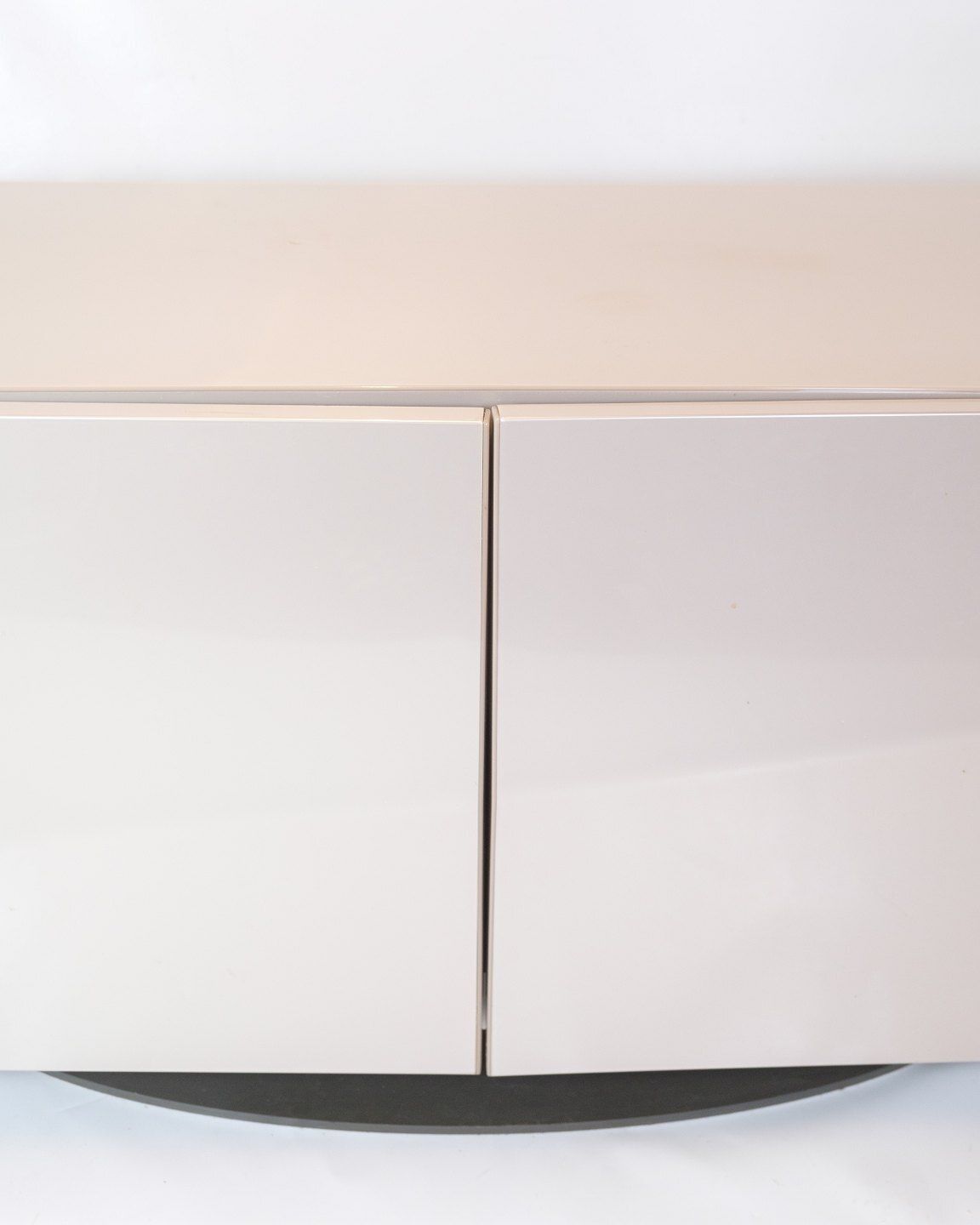 Speed ​​Up Sideboard Model Speed ​​Up In High Gloss Grey Painted & Steel Base By Sacha Lakic  For Roche Bobois Paris photo Furniture