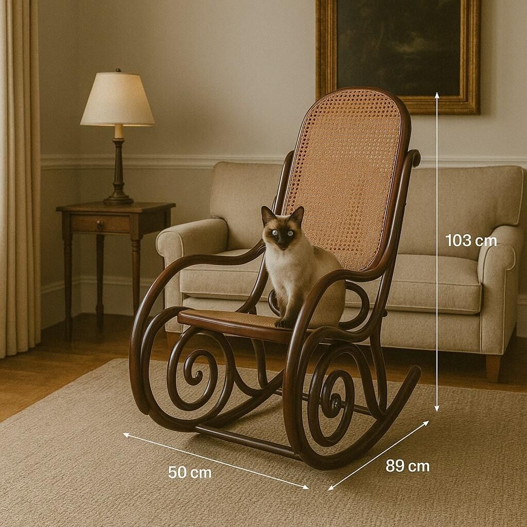 Rocking Chair Thonet Style Art Nouveau Austria XX Century photo furniture