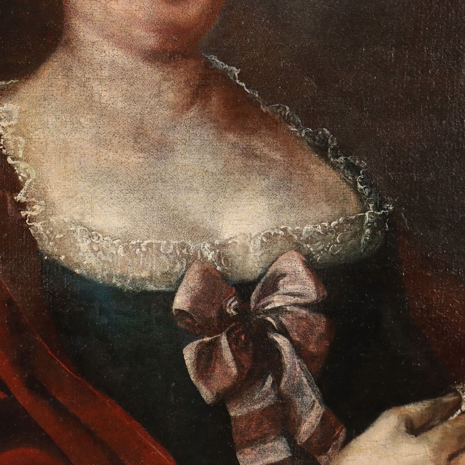 Portrait Of A Noblewoman Antique Painting Oil On Canvas XVIII Century photo 1460.0