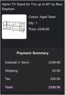 Winthrop Alphin Tv Stand   Aged Steel Colour photo for sale