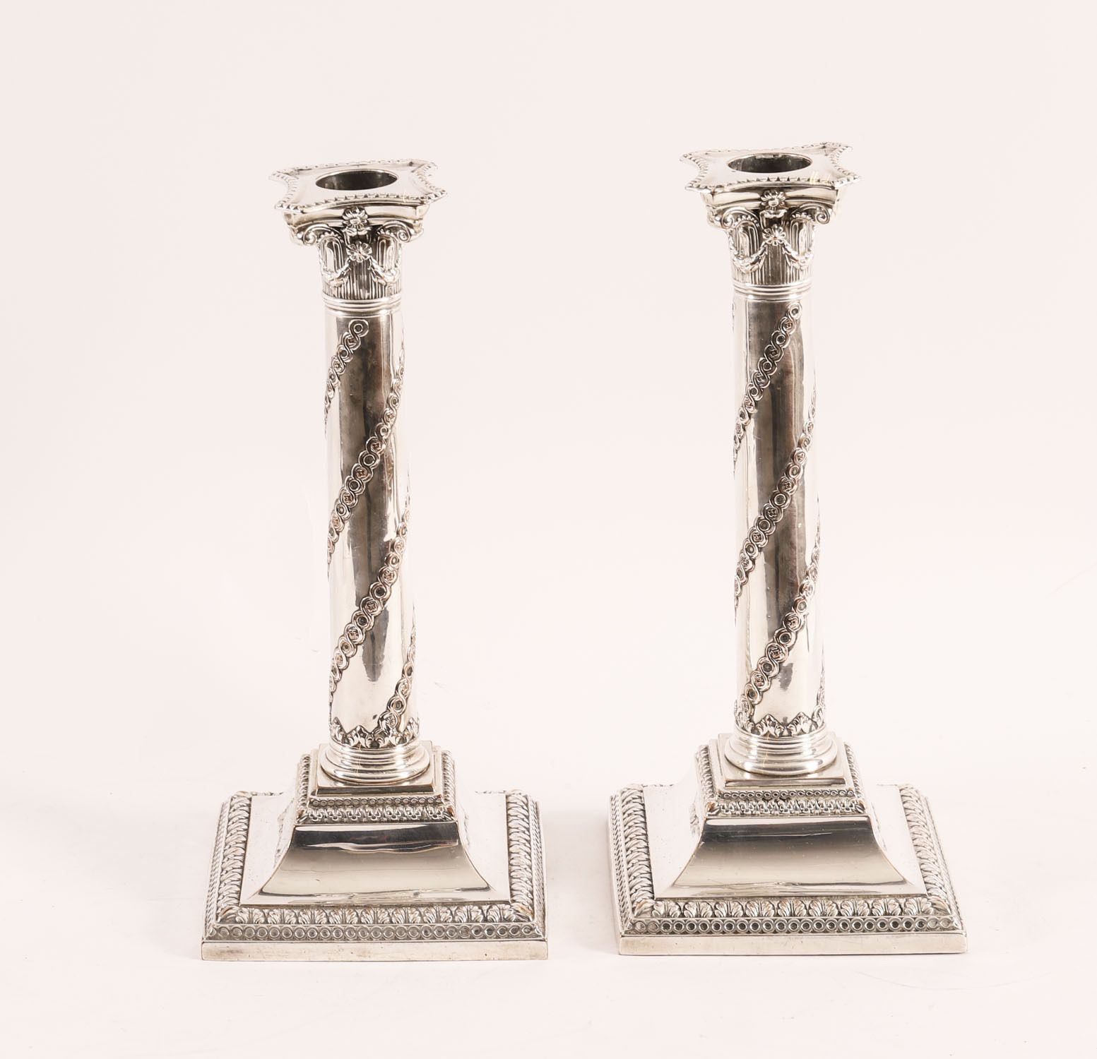 Antique Pair Old Sheffield Silver Plated Candlesticks  Circa 1775 18th C photo furniture