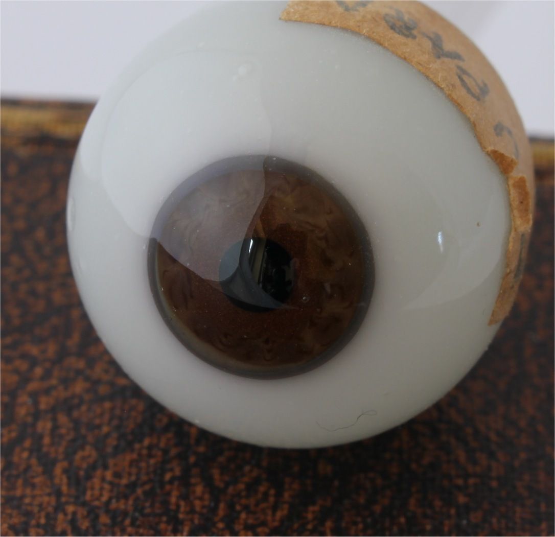 Glass Eye. Hand Blown French Ocularist Artificial Eye On Stem Stalk. photo vinterior