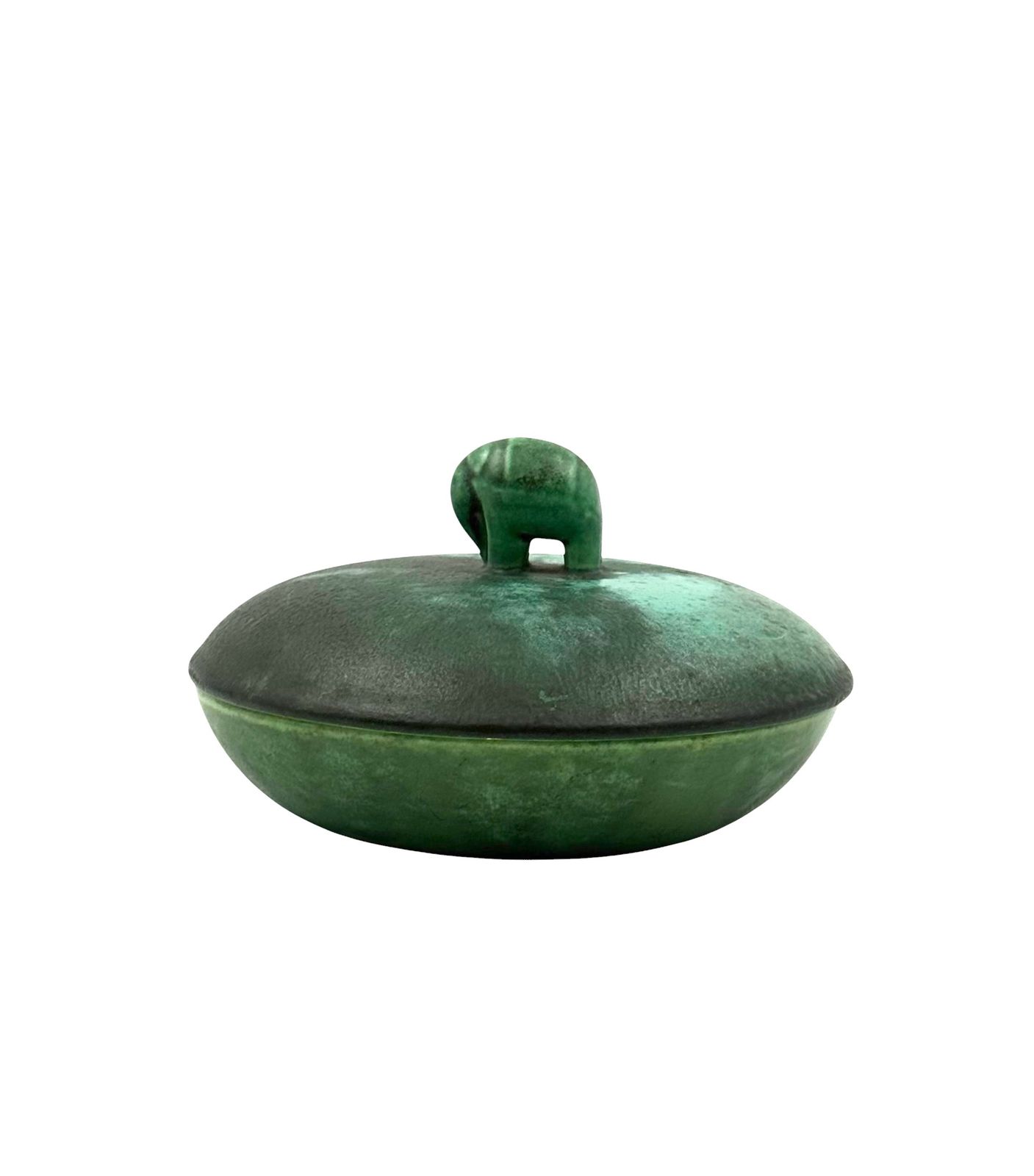 Art Deco Green Ceramic Bowl / Vide Poche, Angelo Biancini, Società Ceramica Italiana, Laveno Italy 1930s photo furniture