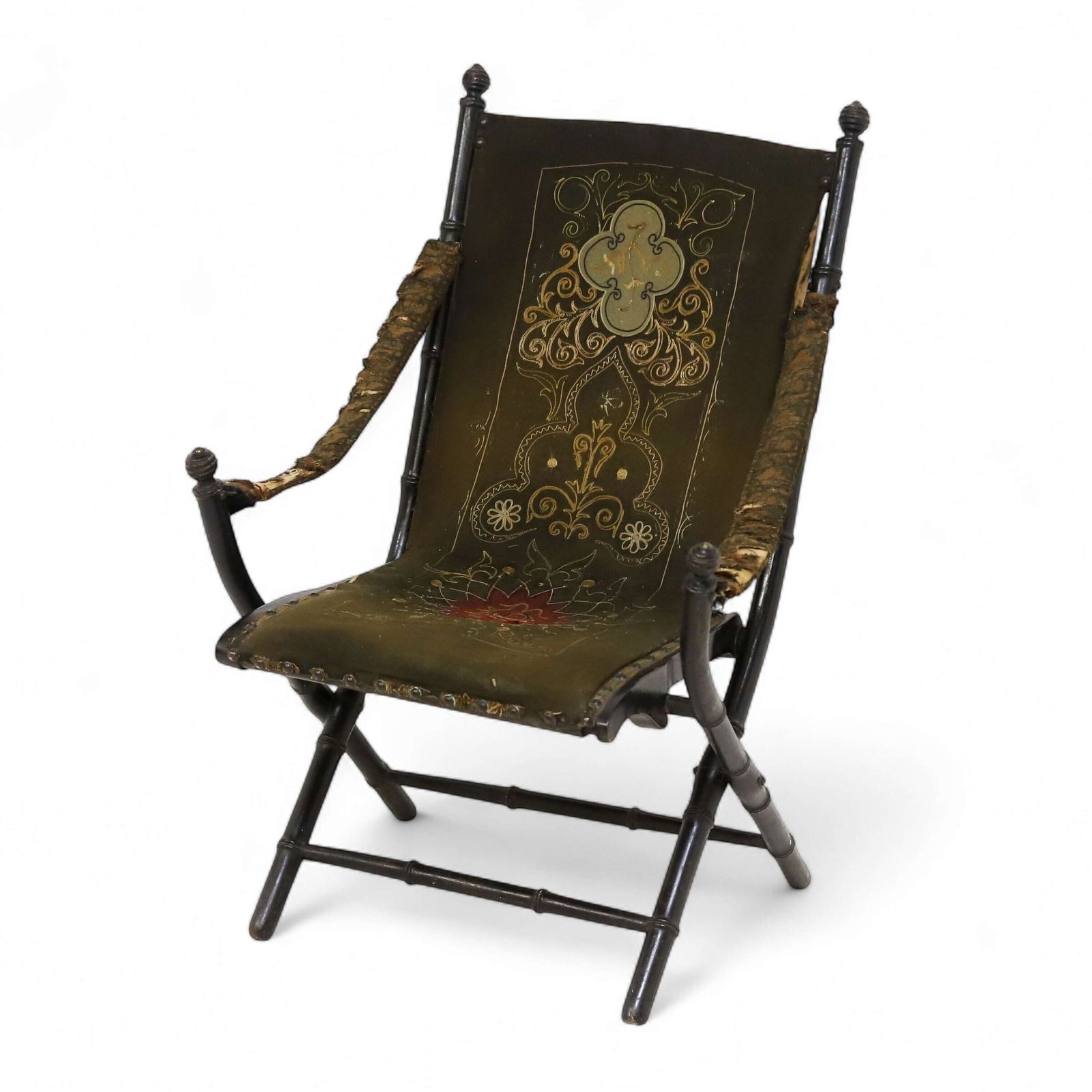 Antique French Louis Philippe I (1830 1848) Ladies Campaign Folding Chair
