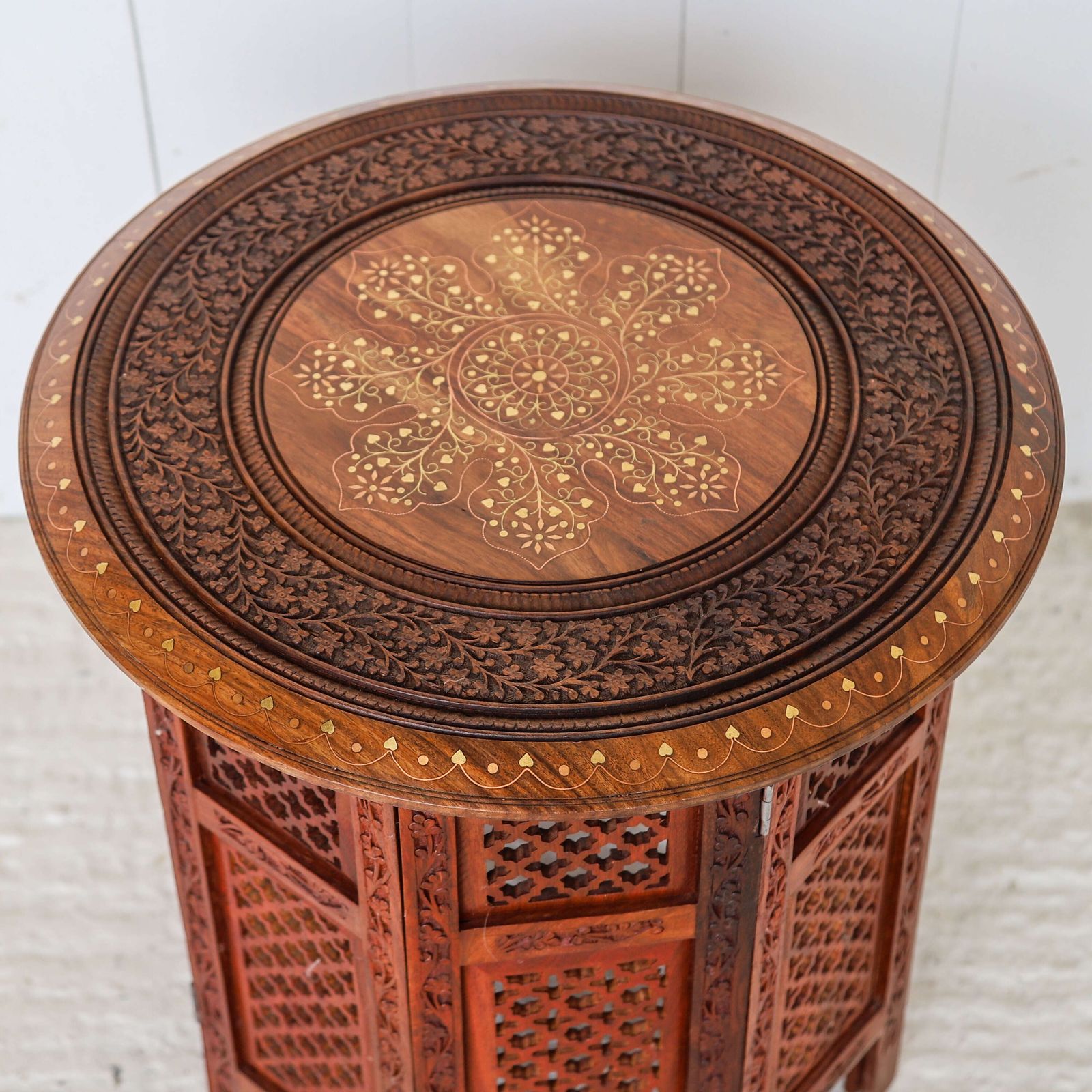 Exquisite Indian Side Or Travelling Tea Table   Timeless Heritage photo Furniture