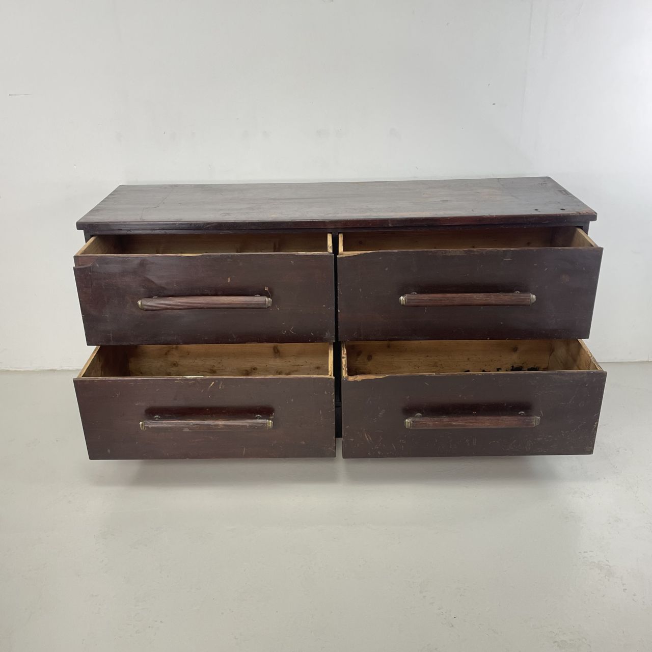 Victorian 4 Drawer Haberdashery Drapers Chest Of Drawers photo vintage