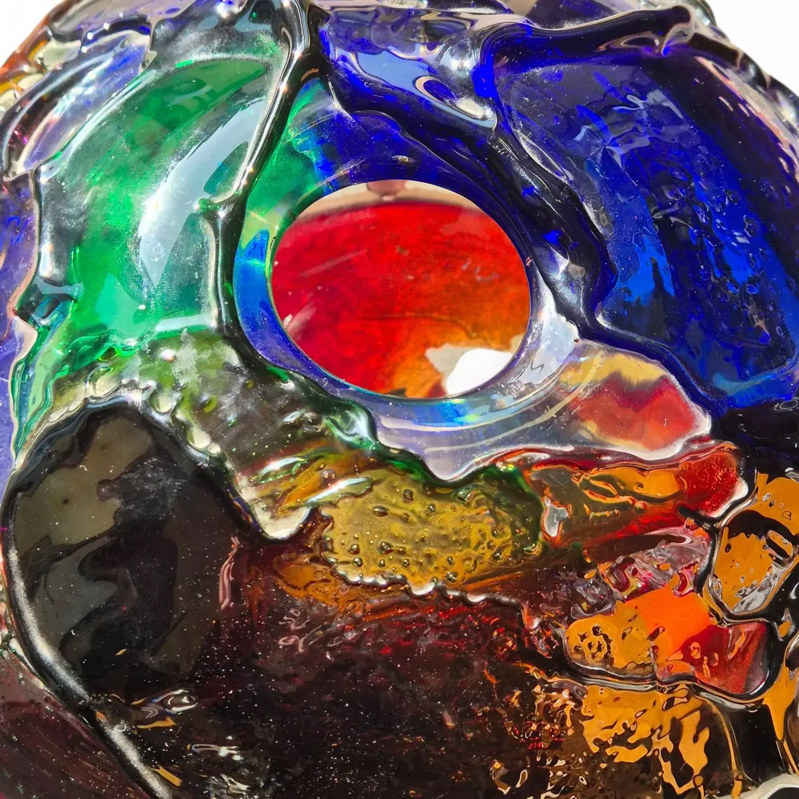 Vase Sculpture In The Spirit Of Gae Aulenti, Murano, Italy, Signed, Circa 1990 photo for sale