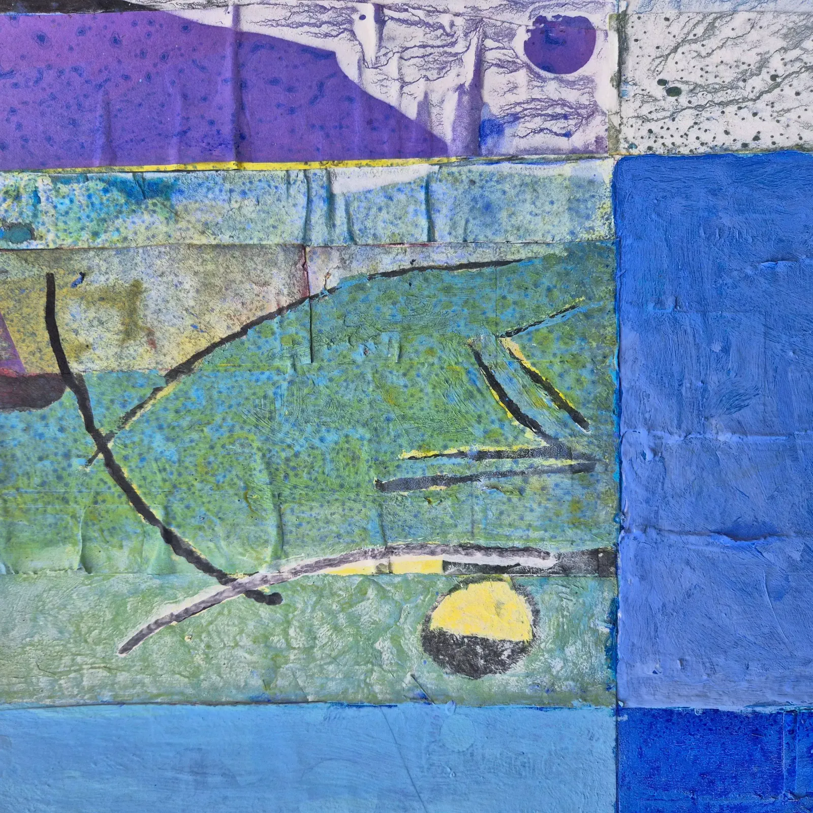 photo furniture Jacques Lavigne, Untitled, Torn Paper And Acrylic On Canvas, 2018