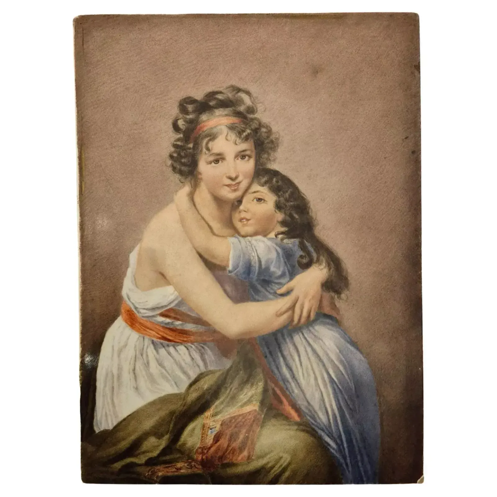 Porcelain Painting Of Madame Vigée Le Brun And Her Daughter, 19th Century photo vinterior