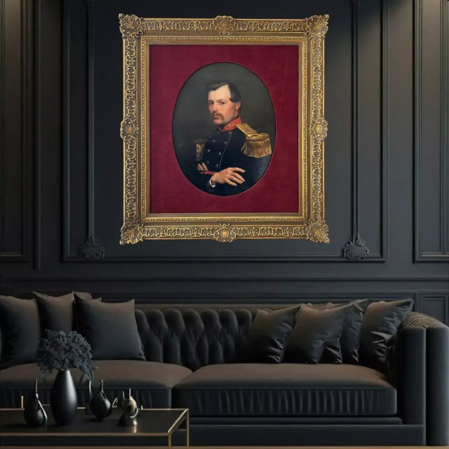 Portrait Of An Officer, Signed Willem Geets, Oil On Canvas, 1867, 19th Century photo for sale