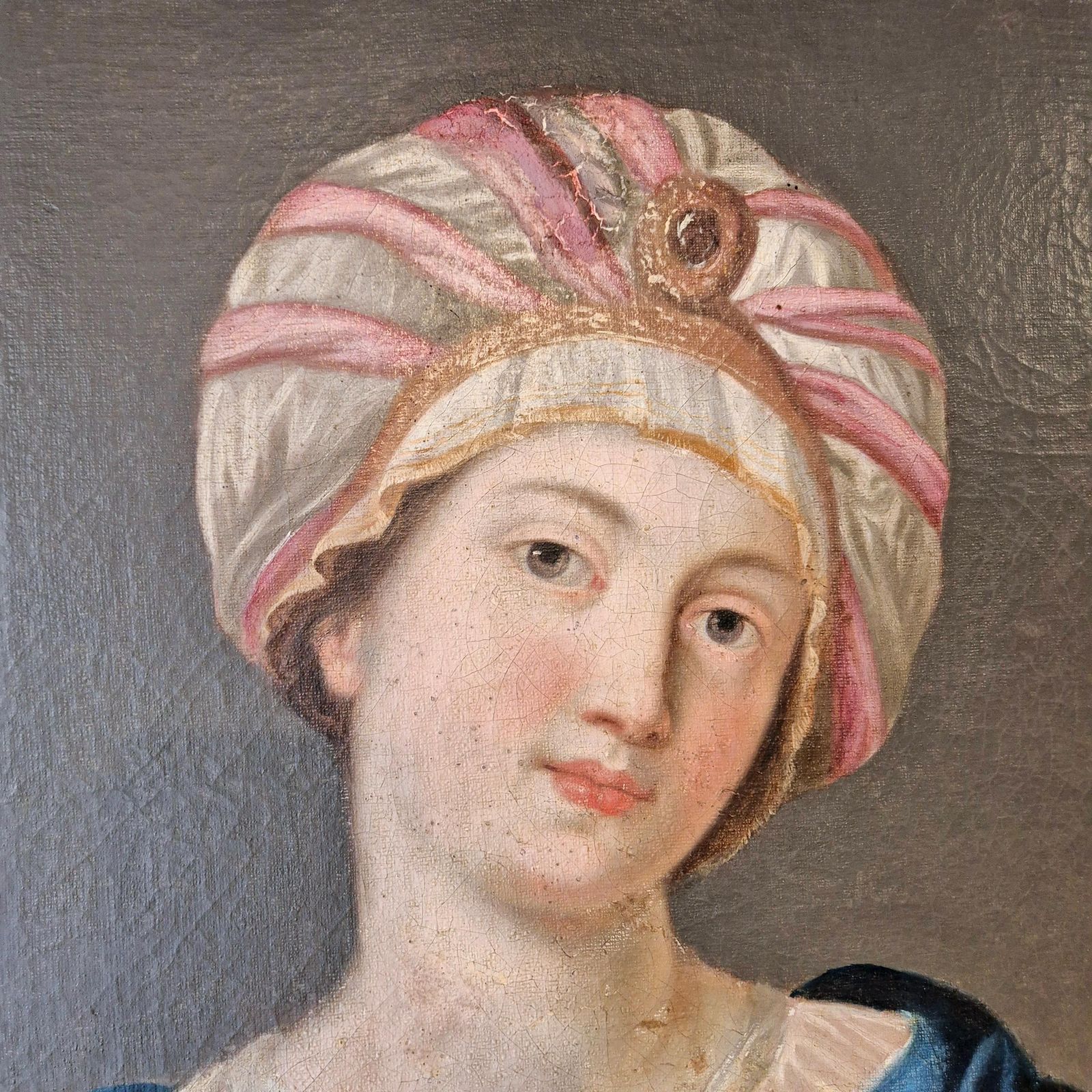 Sybille With Turban And Fruit Bowl, Oil On Canvas, 19th Century photo buy