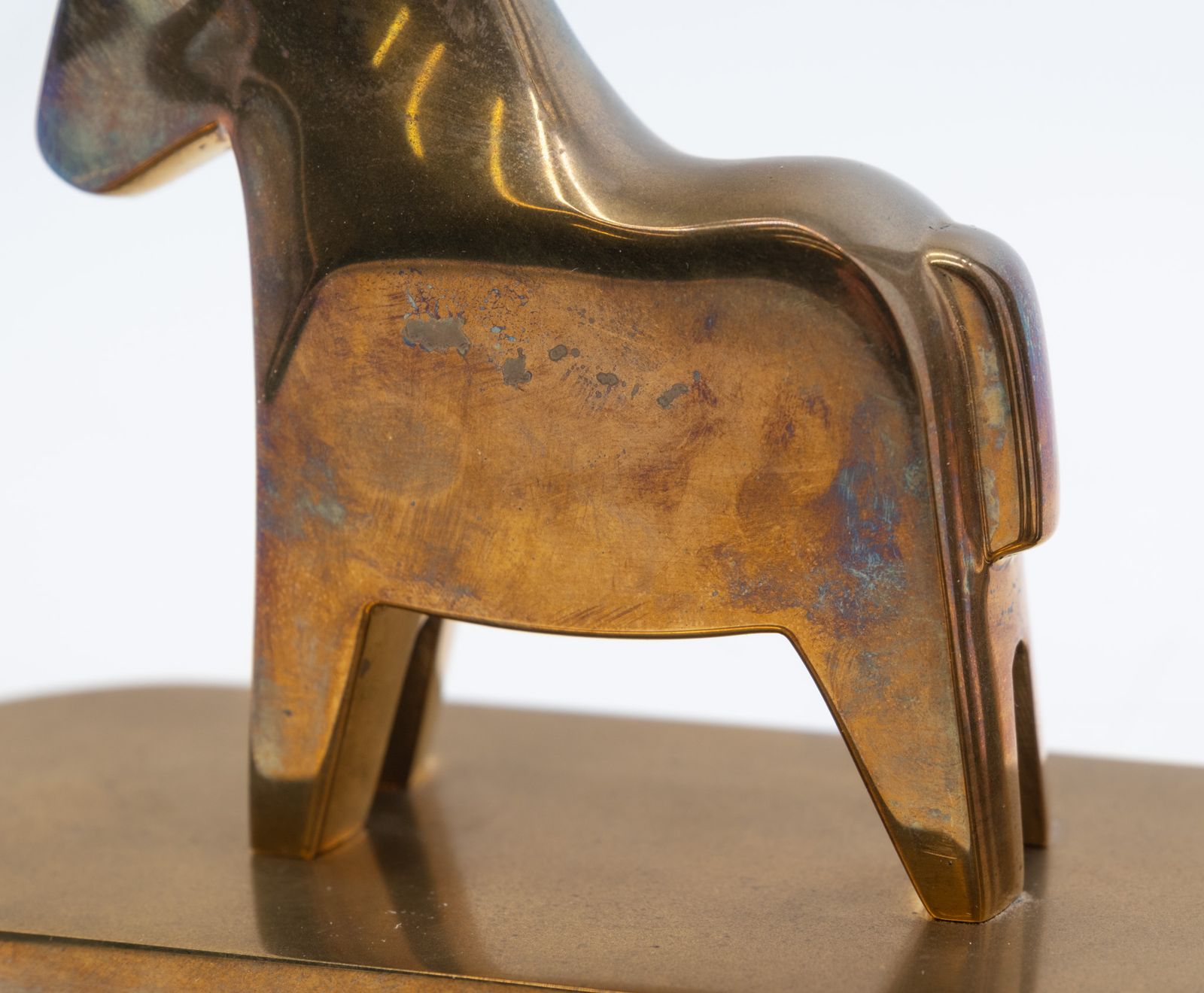 Pair Of Brass Bookends By Lotta Horn For Rejmyre Mässingsbruk Horses Ponies Sweden 1990s photo vinterior