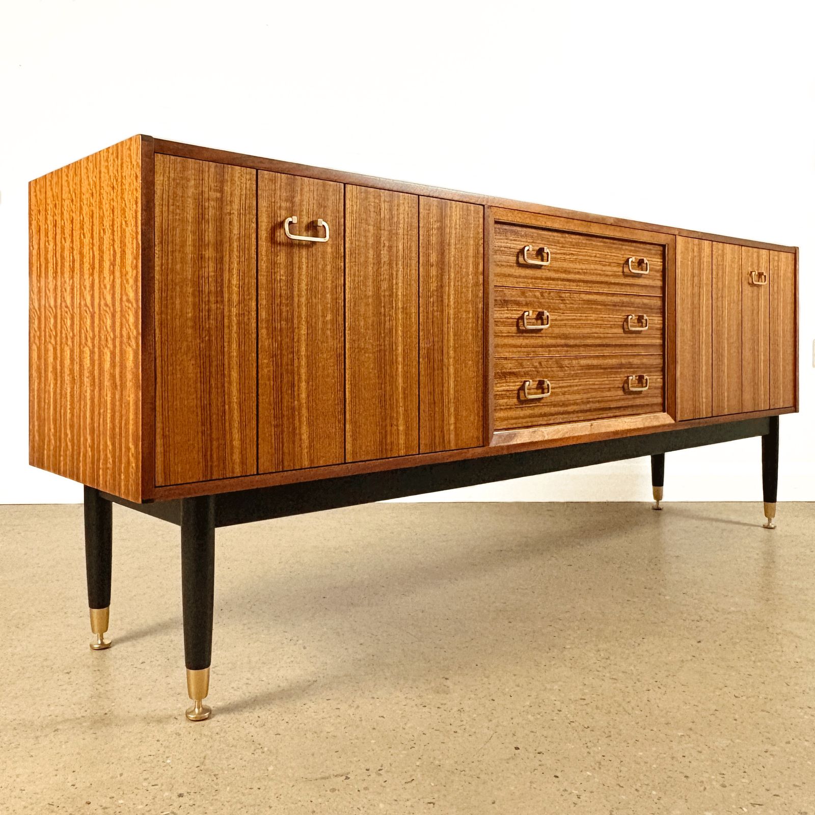 Mid 20th Century Vintage 'Librenza' Sideboard By G Plan In Tola And Black With Christian Lacroix Internal Design And Lighting photo furniture