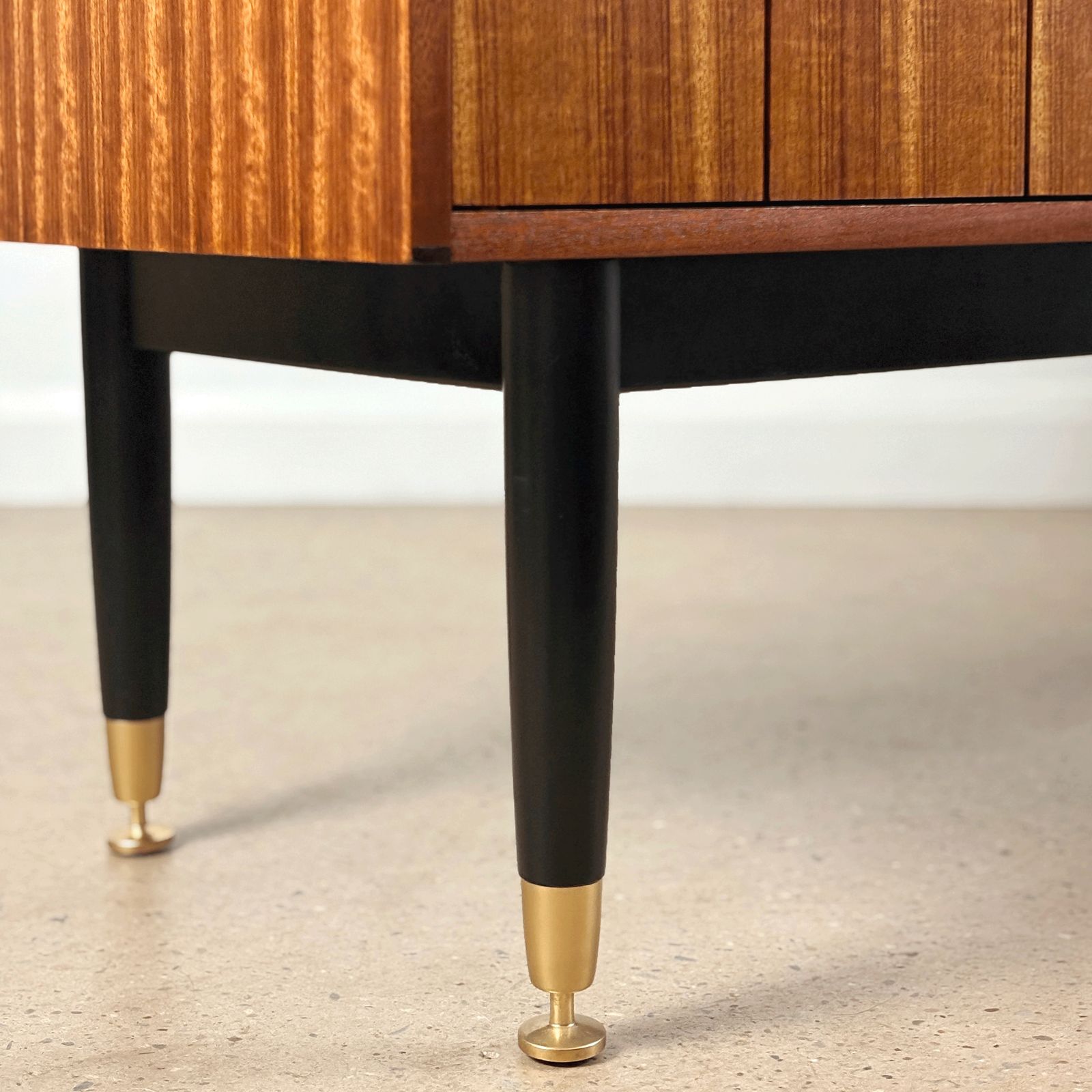 Mid 20th Century Vintage 'Librenza' Sideboard By G Plan In Tola And Black With Christian Lacroix Internal Design And Lighting photo Furniture