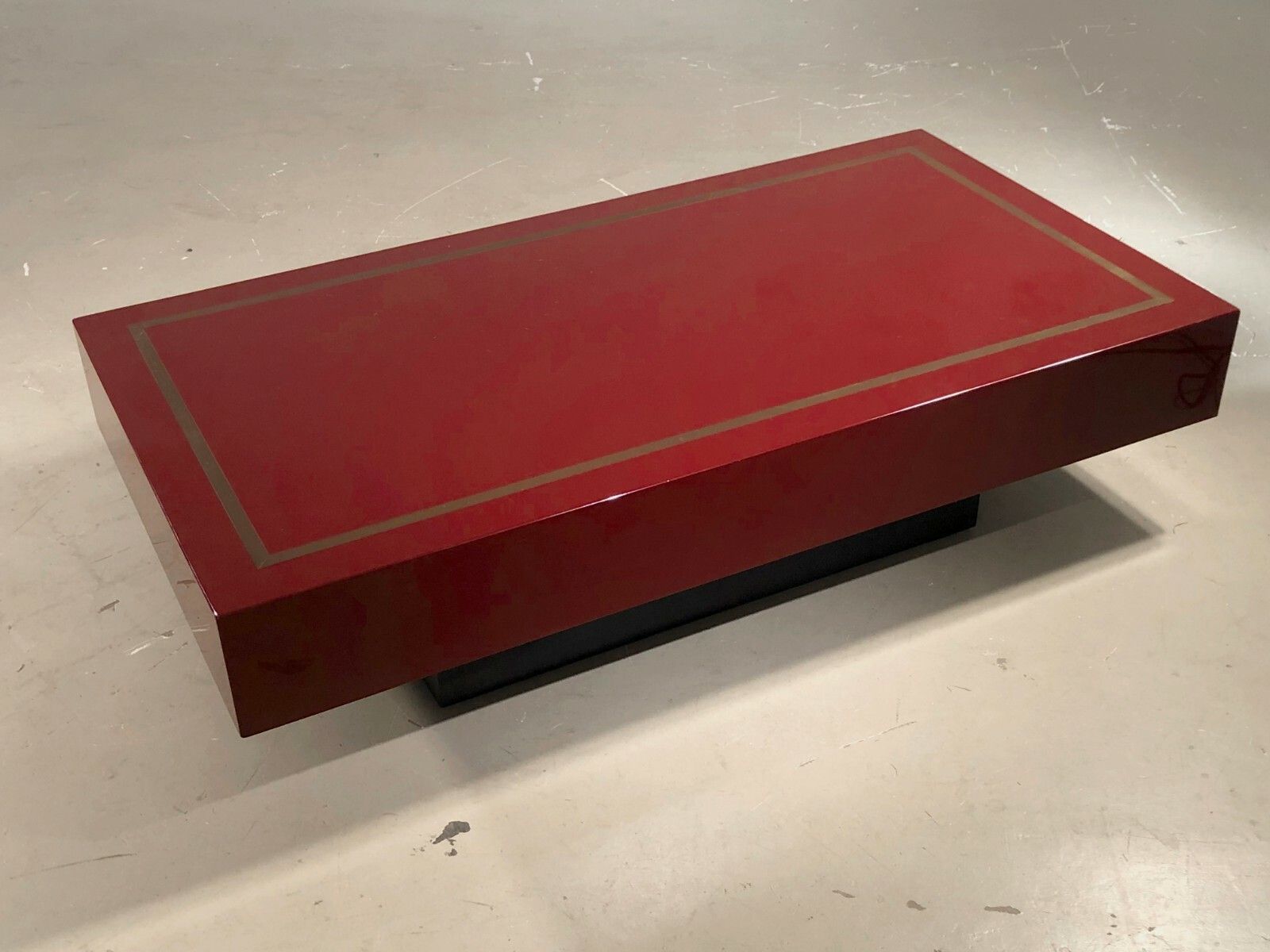 1970 Jc Mahey Coffee Table Lacquer Post Modernist Shabby Chic Jansen Willy Rizzo photo furniture