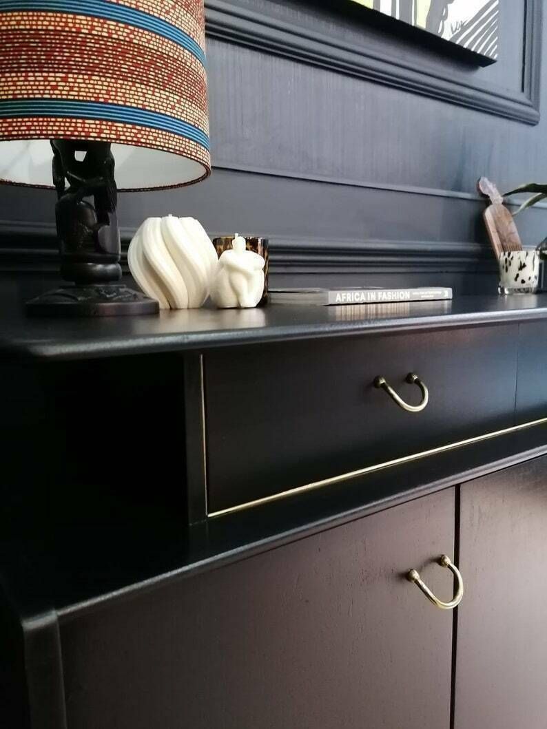 G Plan Sideboard In Black & Gold photo vintage