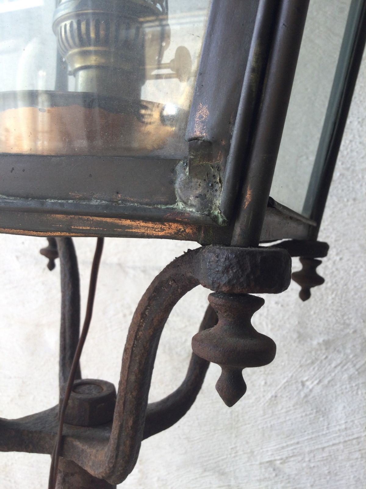 Lighting This Old Lamppost Is Converted From A Oil Lamp To A Electric Lamppost photo