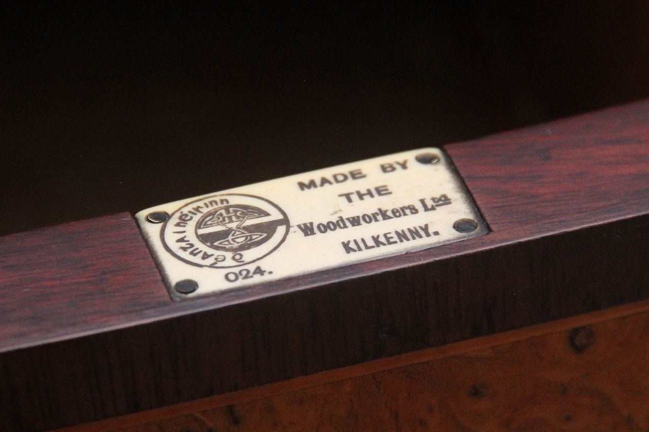 19th Century Mahogany And Burr Elm Sideboard By “The Woodworkers Ltd, Kilkenny photo vintage