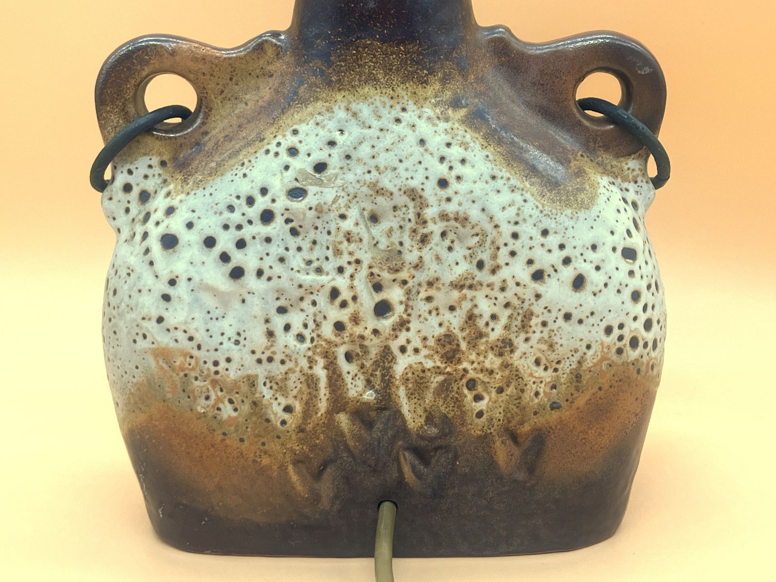 Mid Century Modern Carstens Tonnieshof Germany Keramik Luxus Serie Brutalist Fat Lava Table Lamp. 7934 22. photo buy