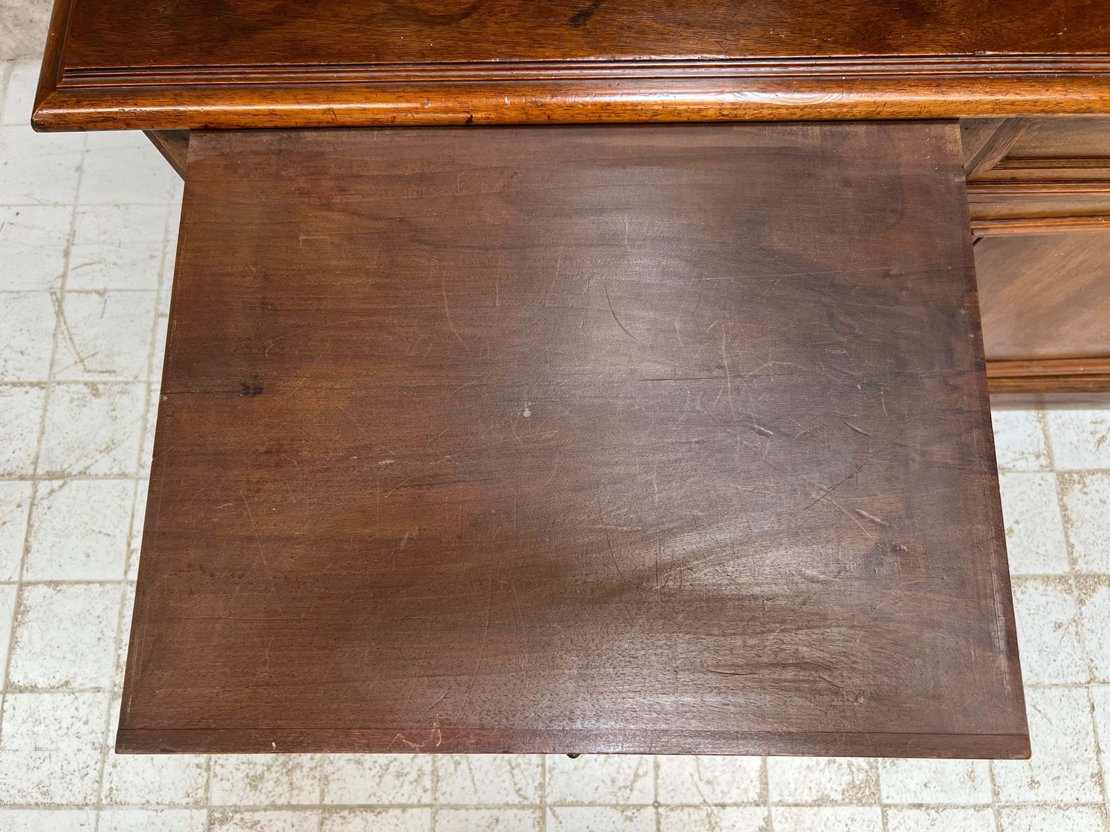photo vinterior French Tailors Shop Walnut Wood Glazed Dresser