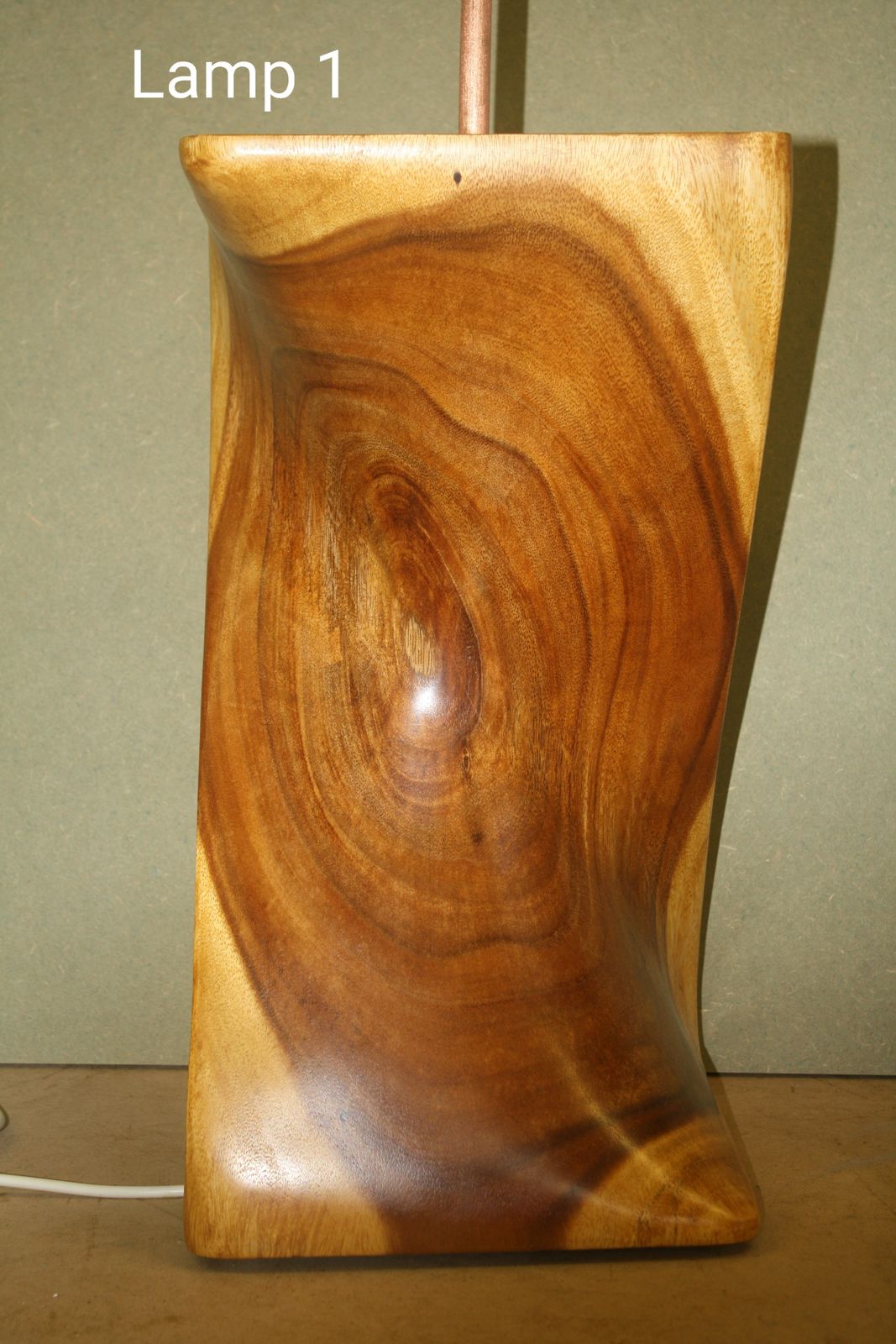Twisted Acacia Wood Floor Lamps With Beautiful Floral Handcrafted Shades photo 1395.0