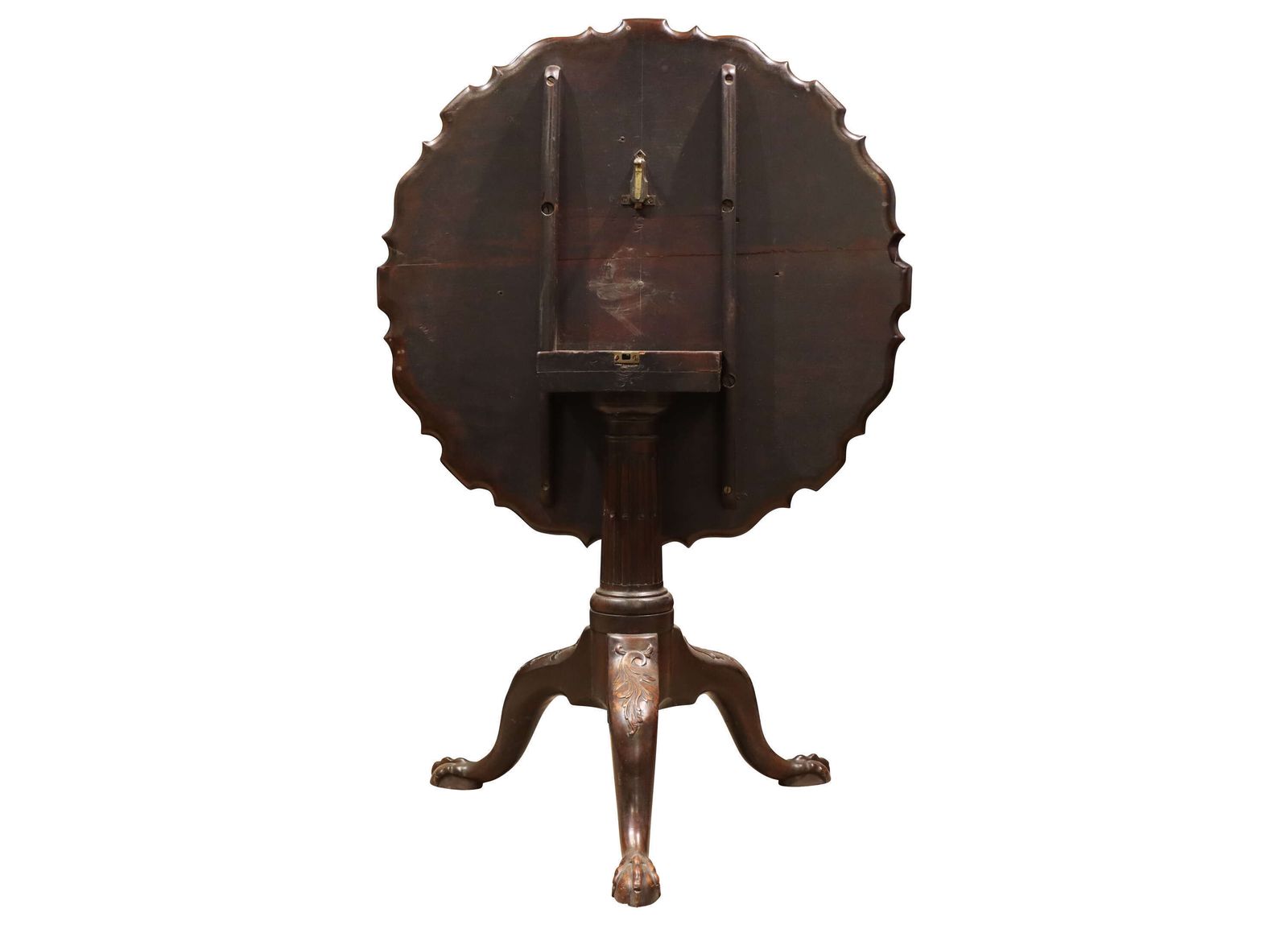Antique Mahogany Tilt Top Tripod Table With Piecrust Edge, Circa 1780 photo for sale