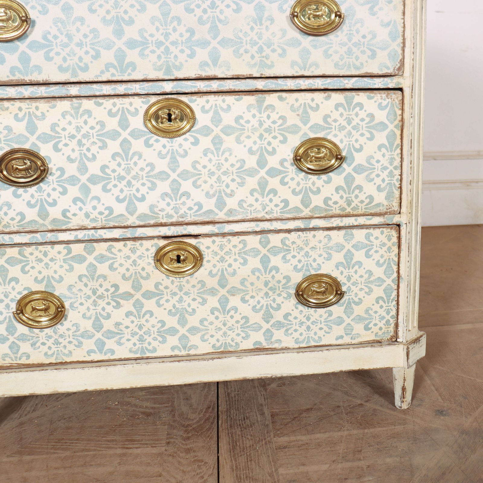 Swedish Painted Oak Commode, 1800s photo Furniture