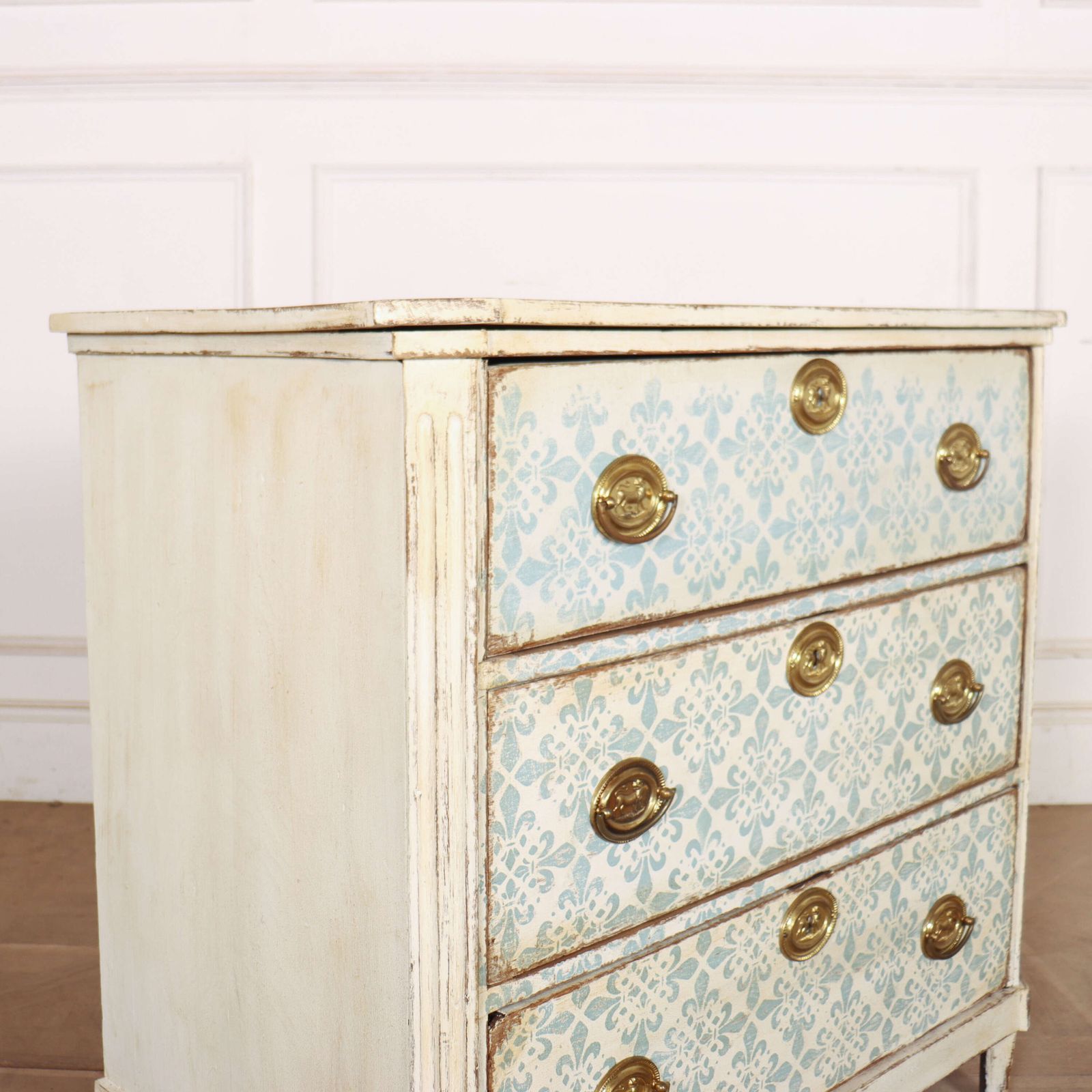 Swedish Painted Oak Commode, 1800s photo vintage
