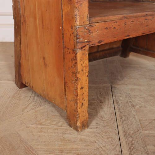 Welsh Pine Settle, 1800s, Antique photo vintage